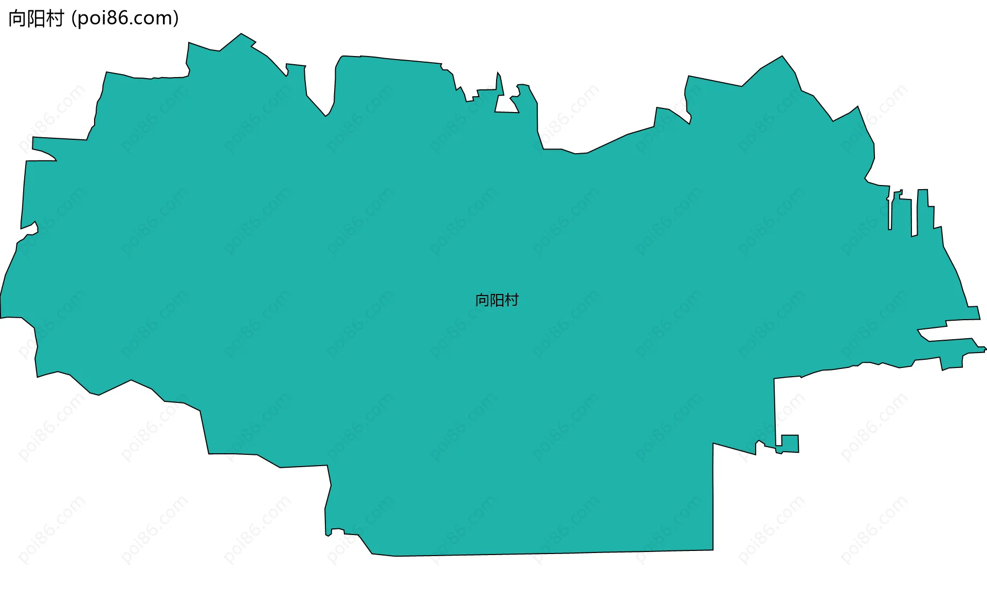 向阳村边界地图