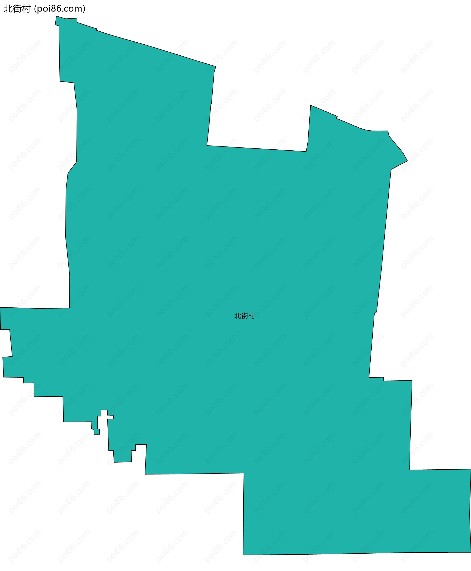 北街村边界地图