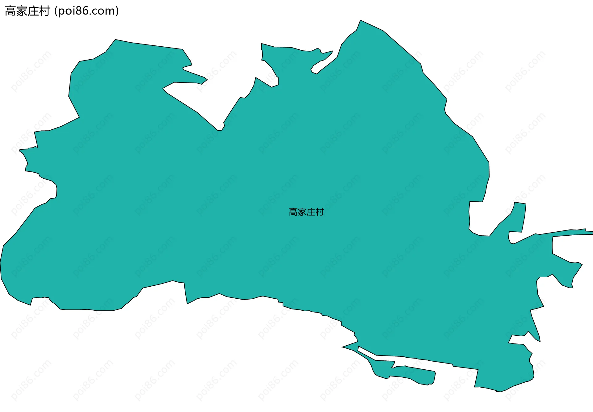 高家庄村边界地图