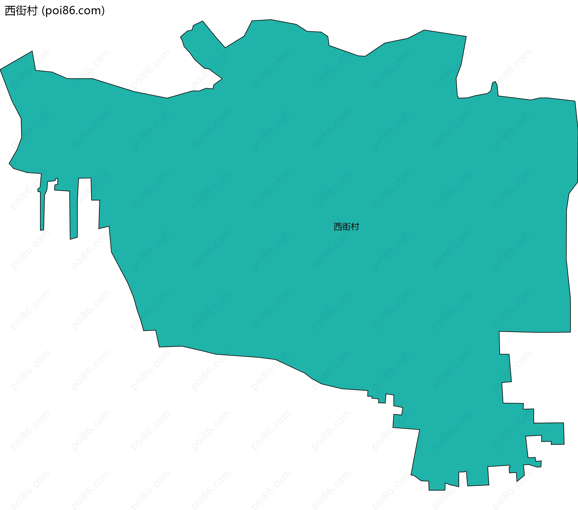 西街村边界地图