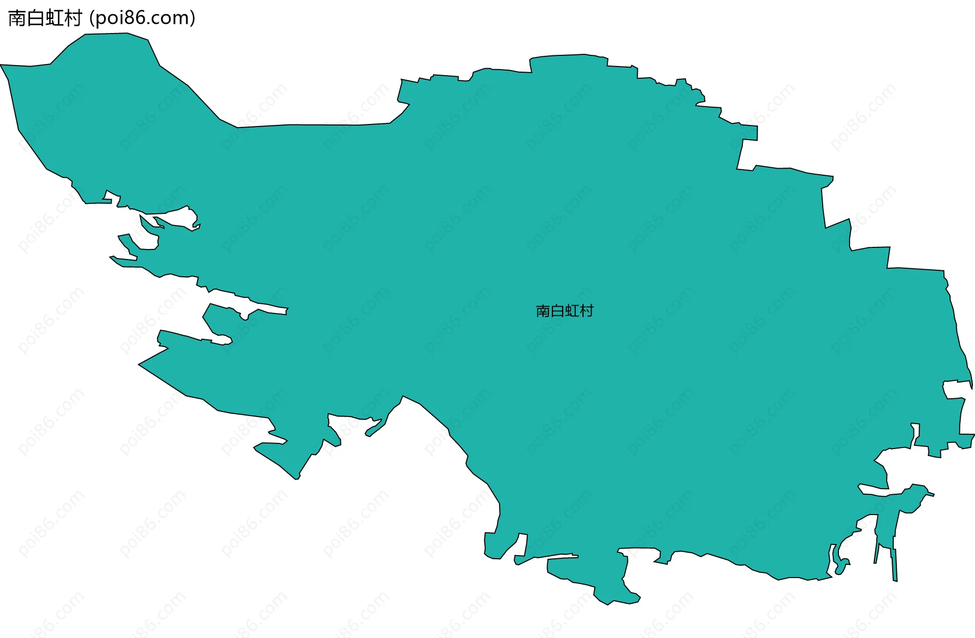 南白虹村边界地图
