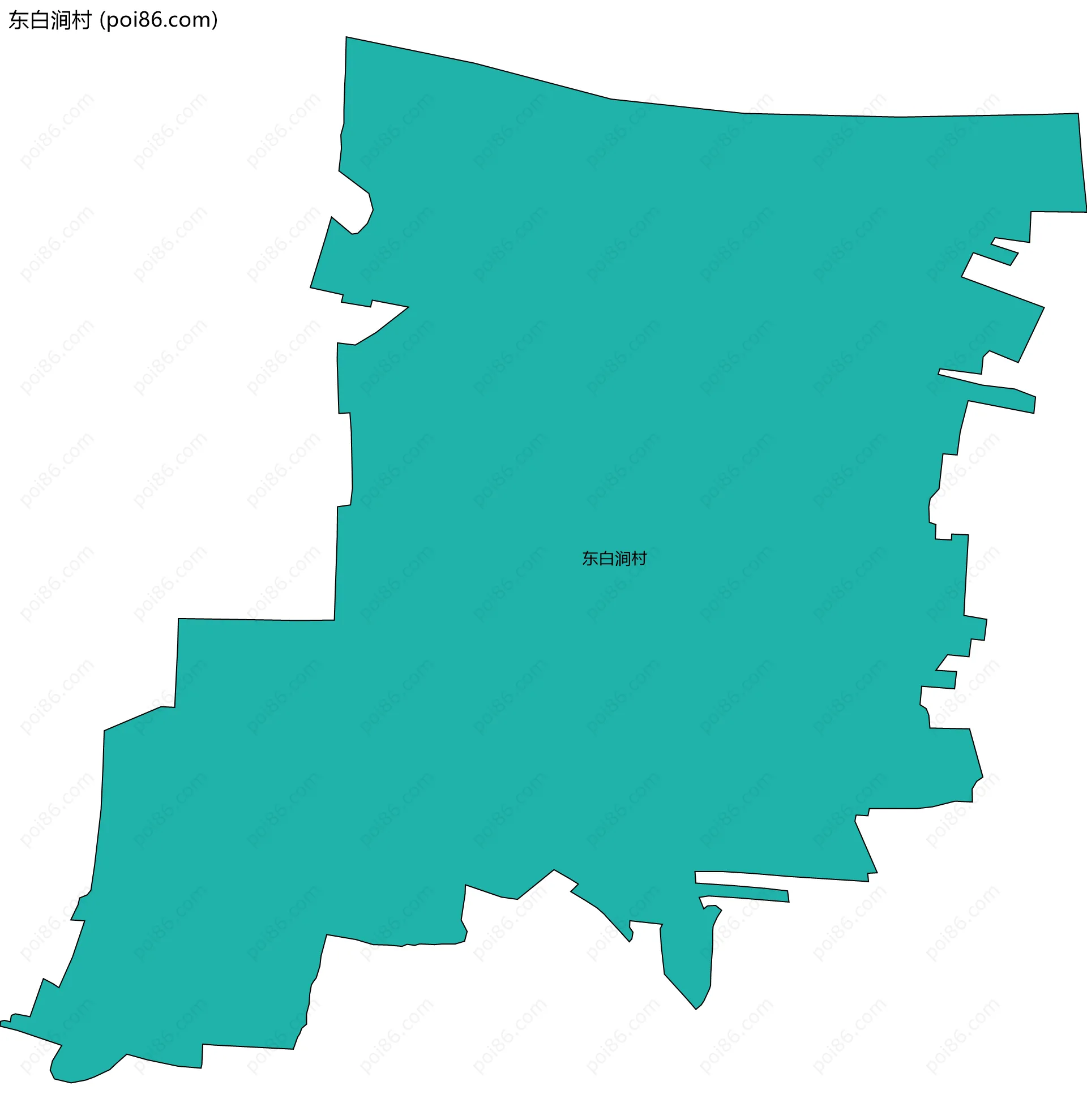 东白涧村边界地图