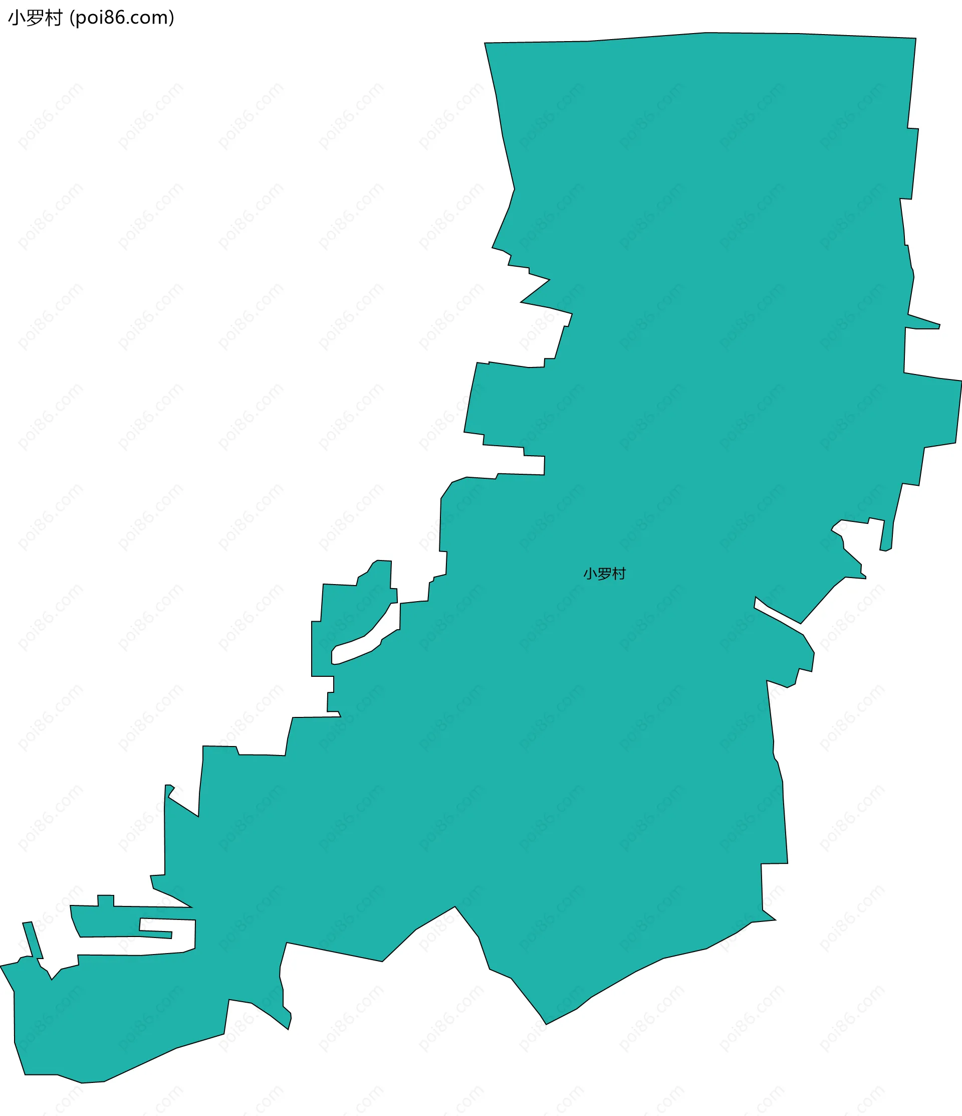 小罗村边界地图