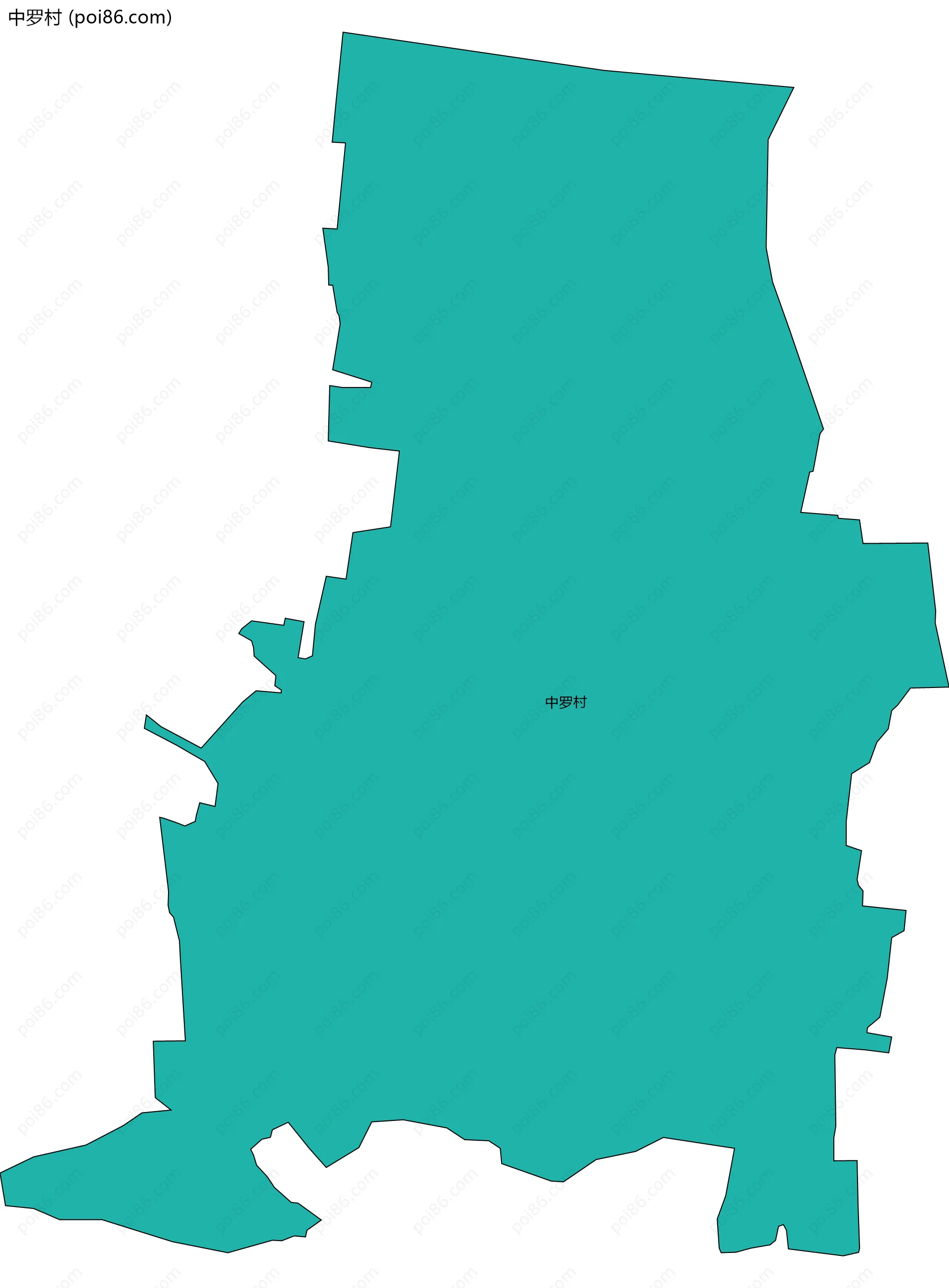 中罗村边界地图