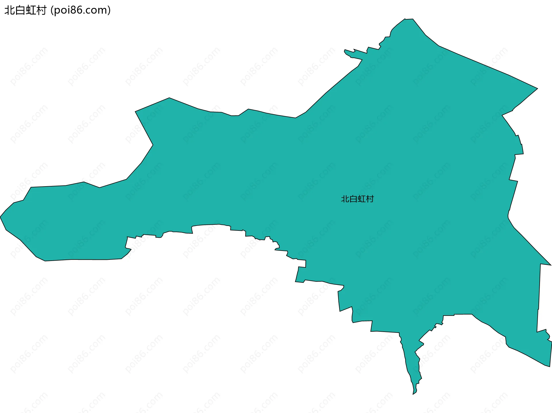 北白虹村边界地图