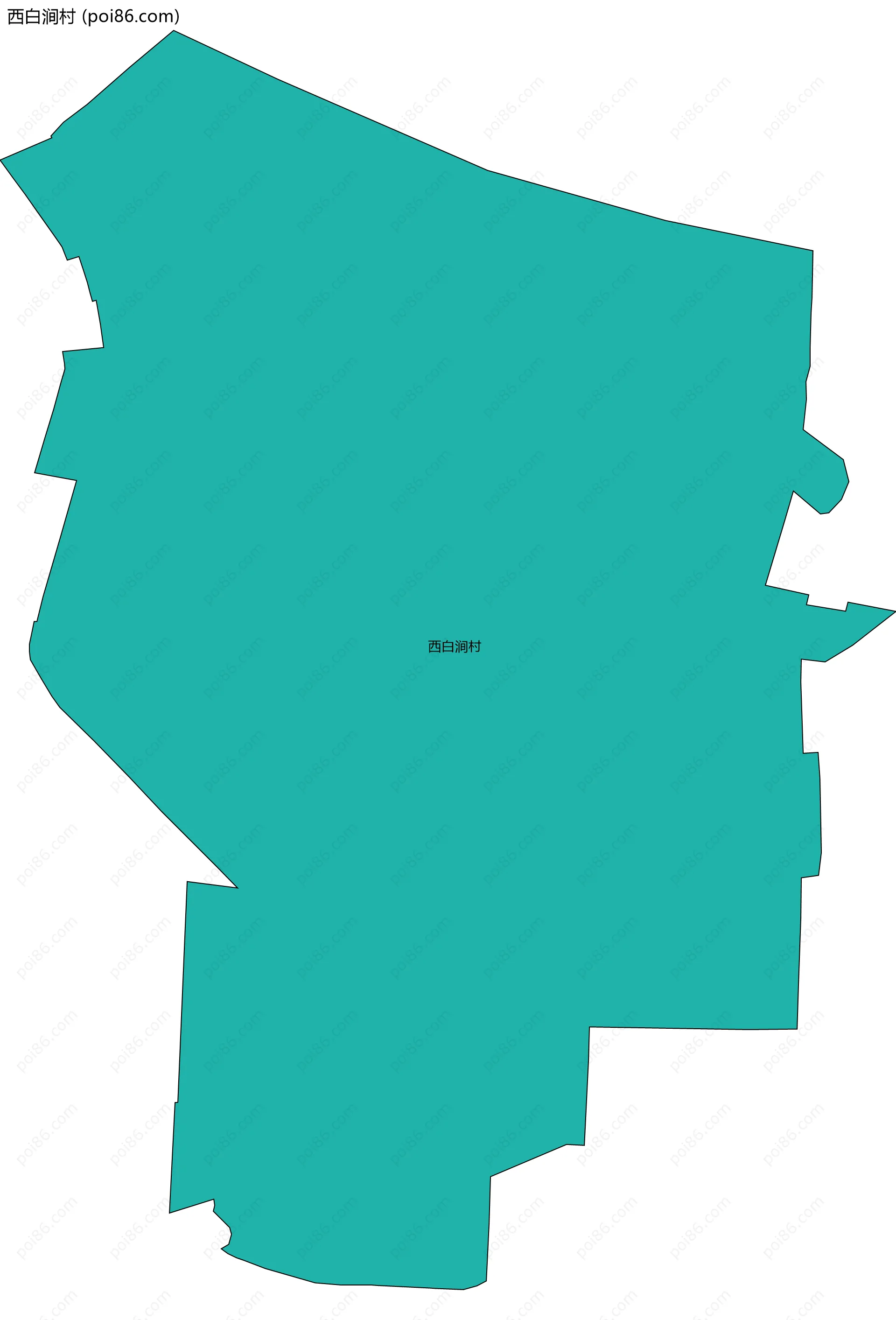 西白涧村边界地图