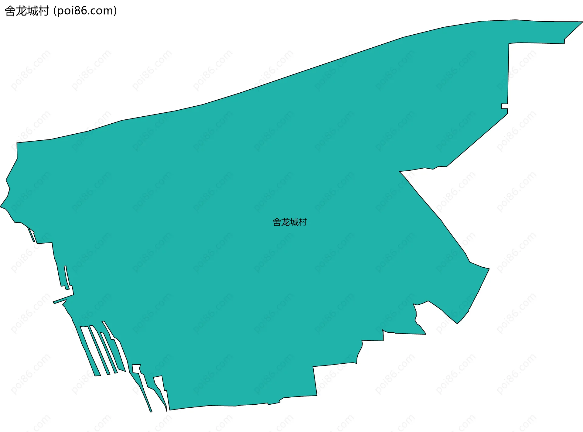 舍龙城村边界地图