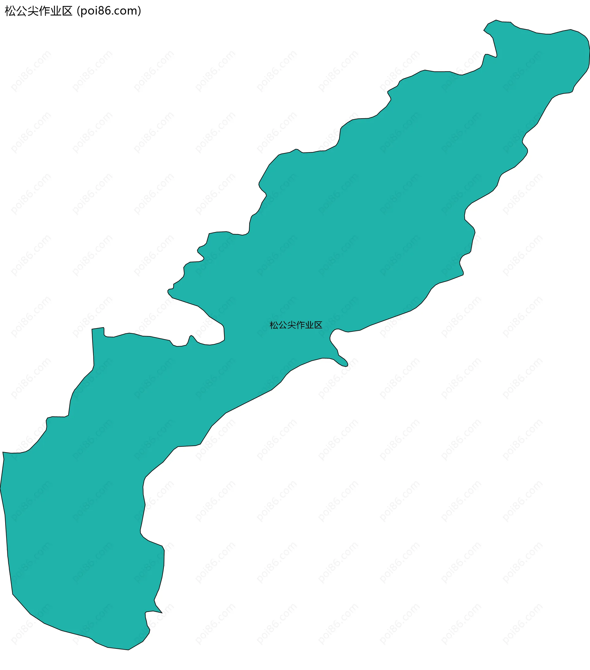 松公尖作业区边界地图