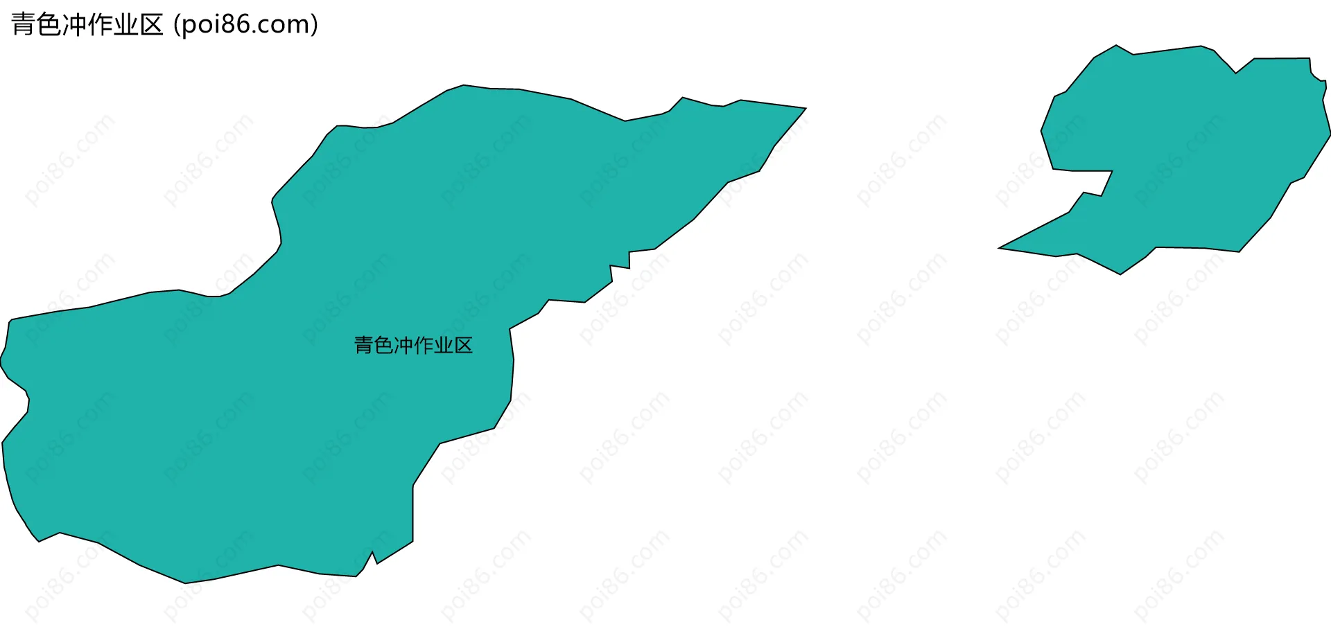 青色冲作业区边界地图