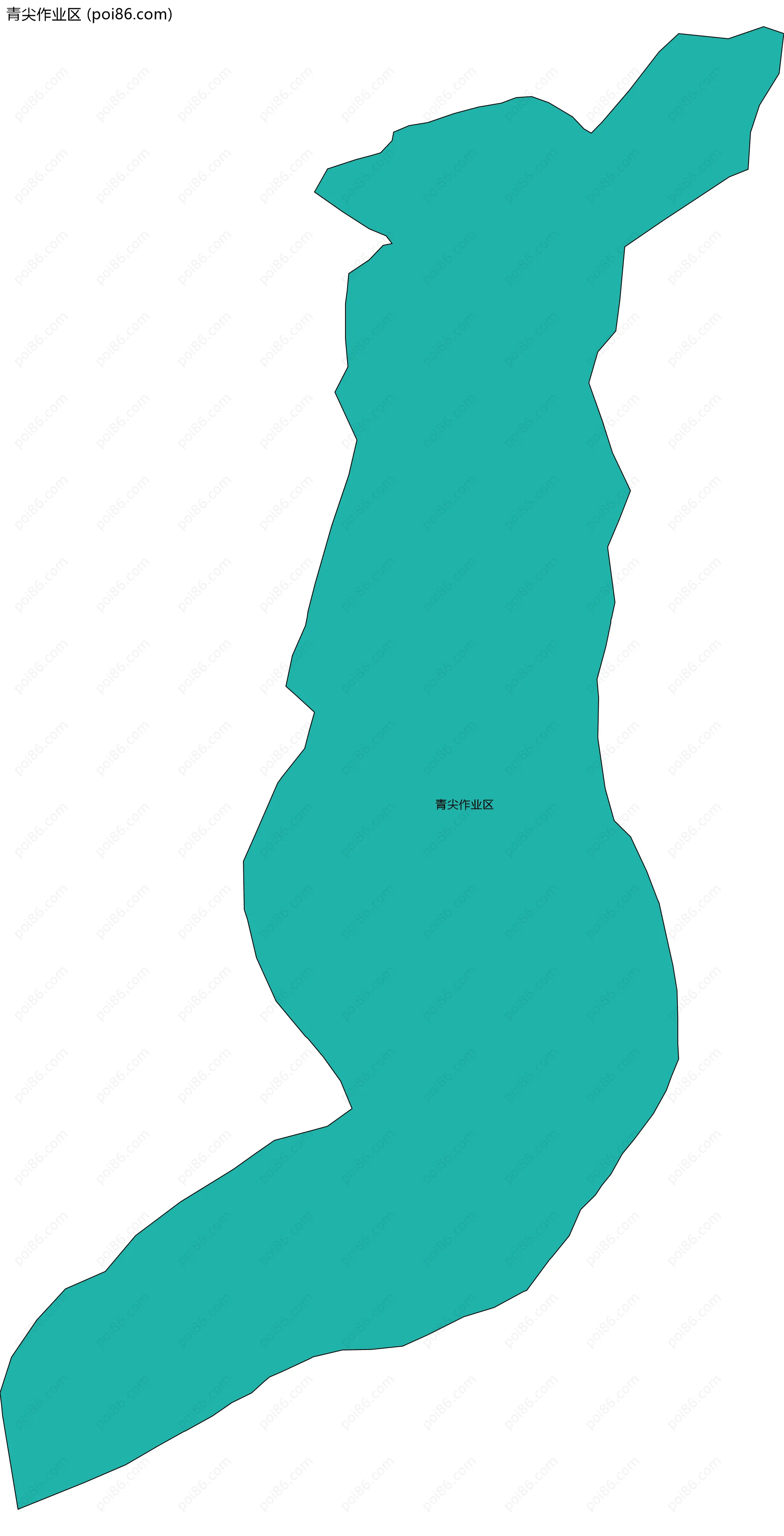 青尖作业区边界地图