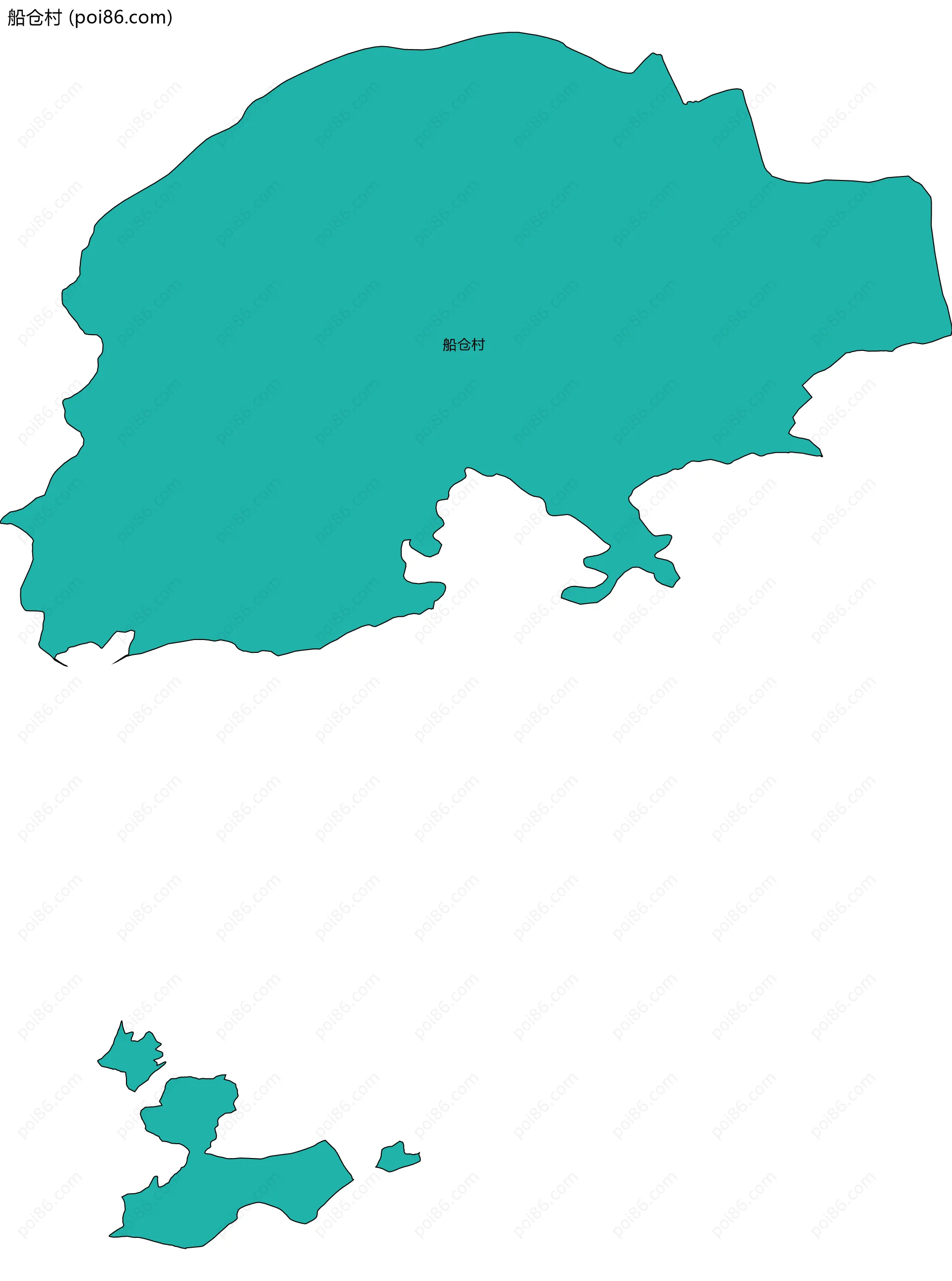 船仓村边界地图