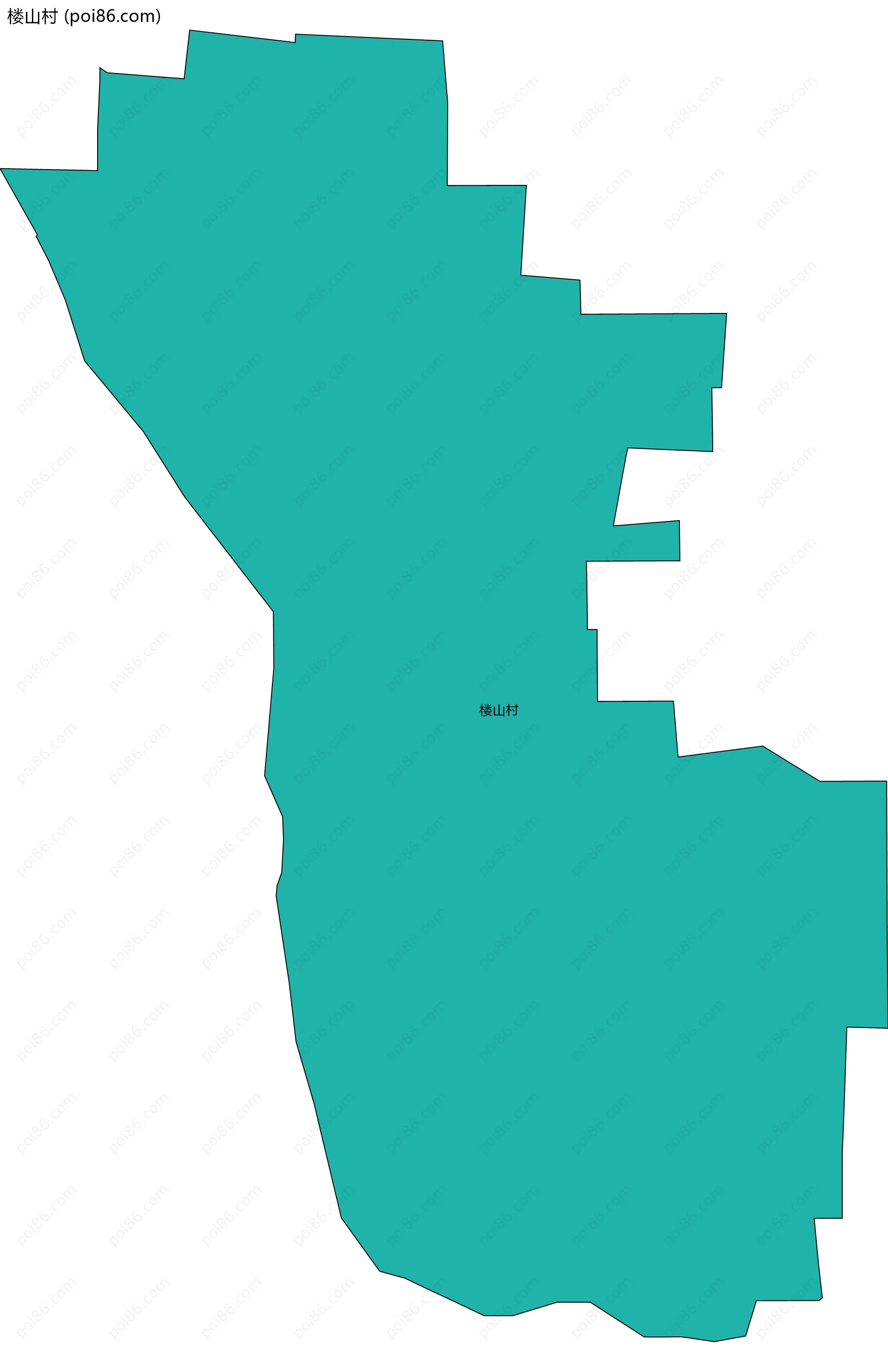 楼山村边界地图
