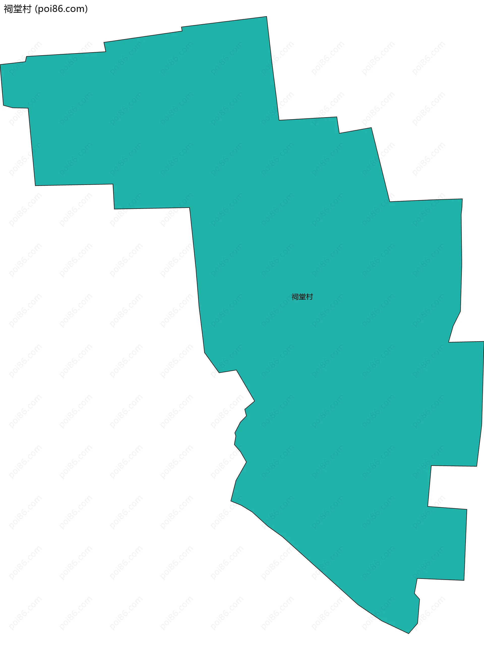 祠堂村边界地图