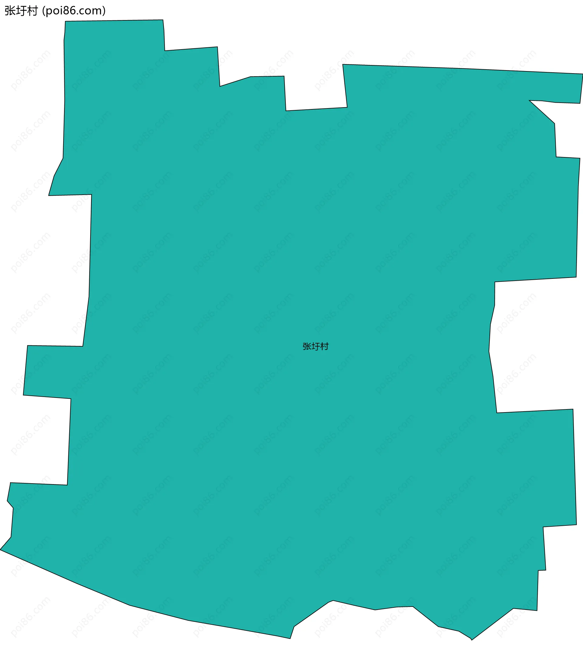 张圩村边界地图