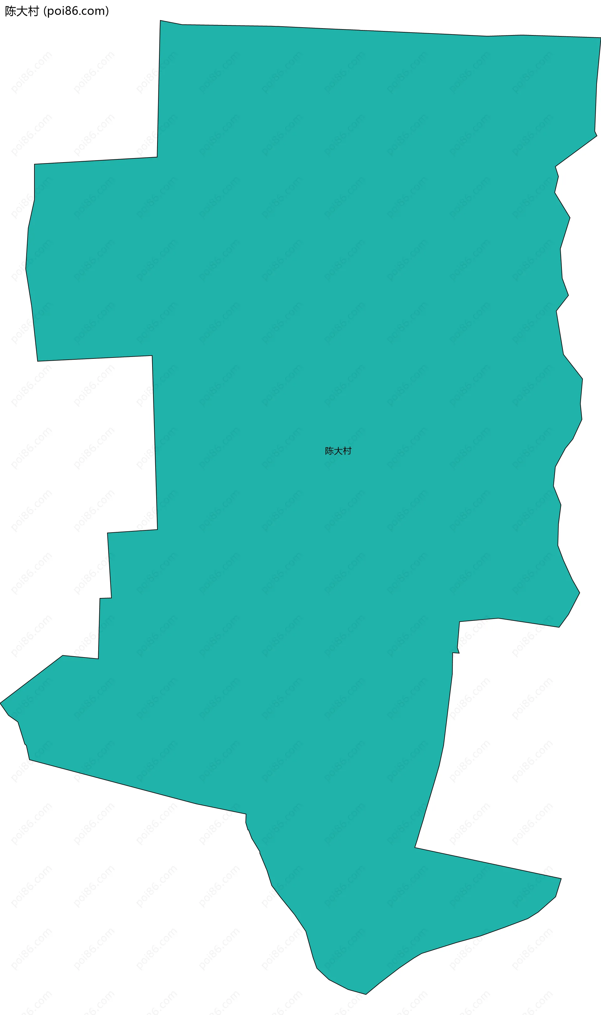 陈大村边界地图