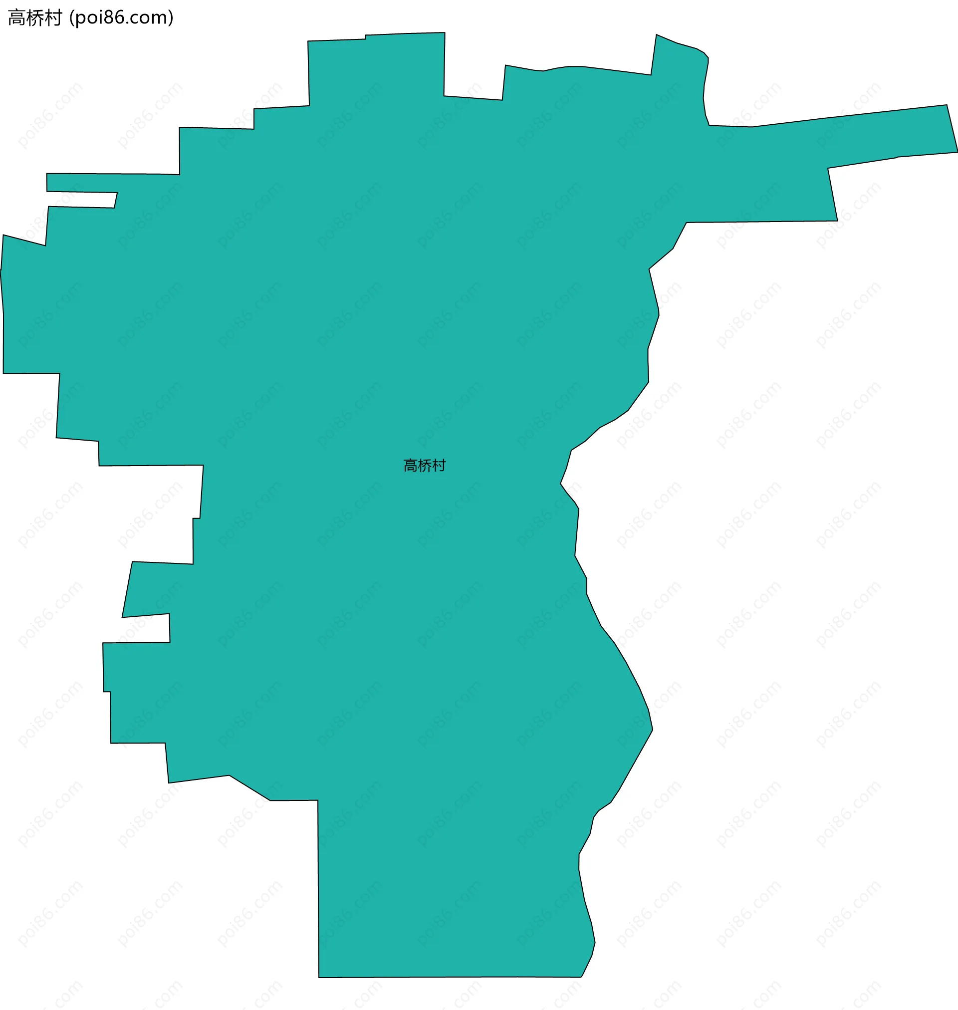 高桥村边界地图