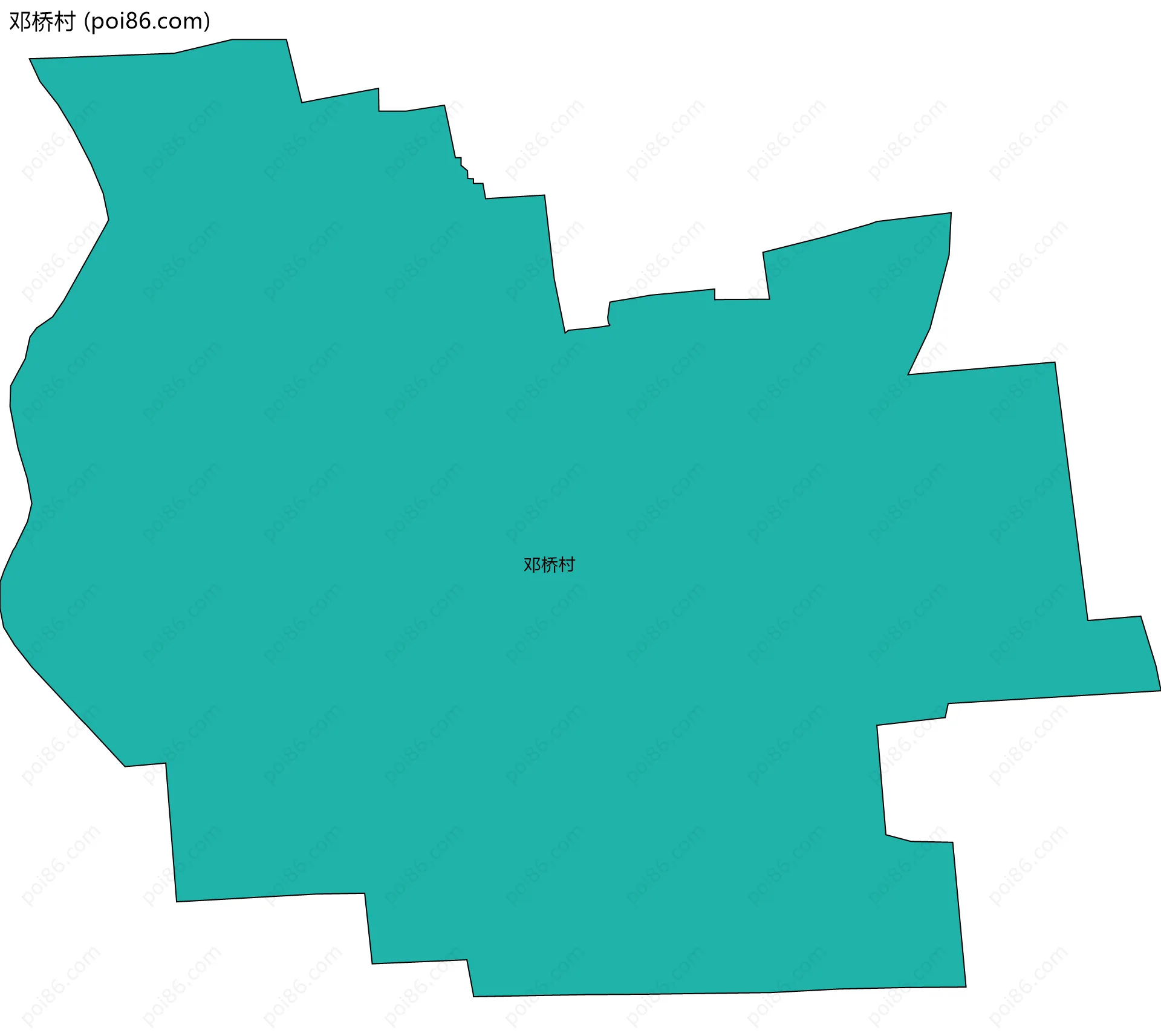 邓桥村边界地图