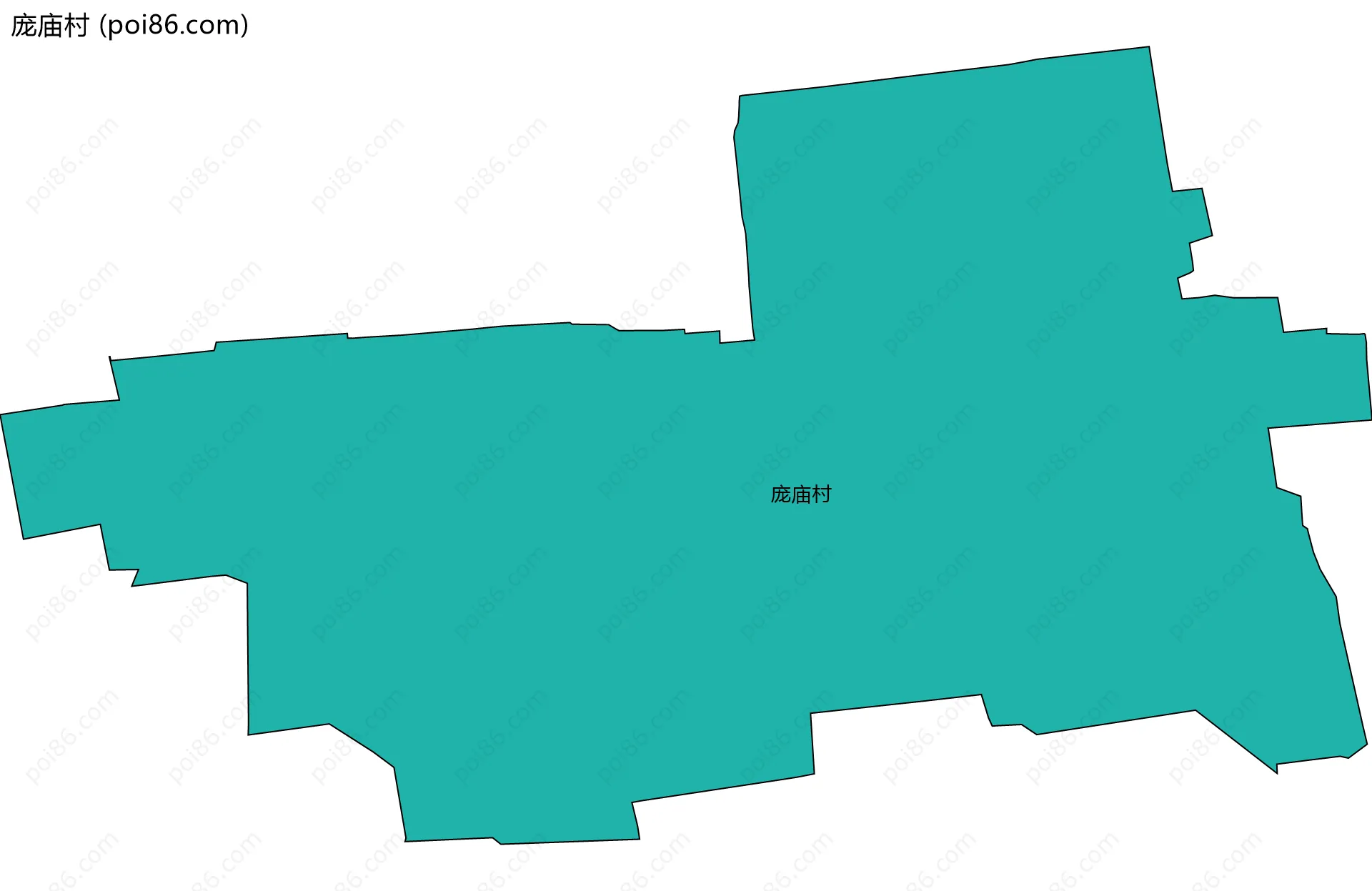 庞庙村边界地图