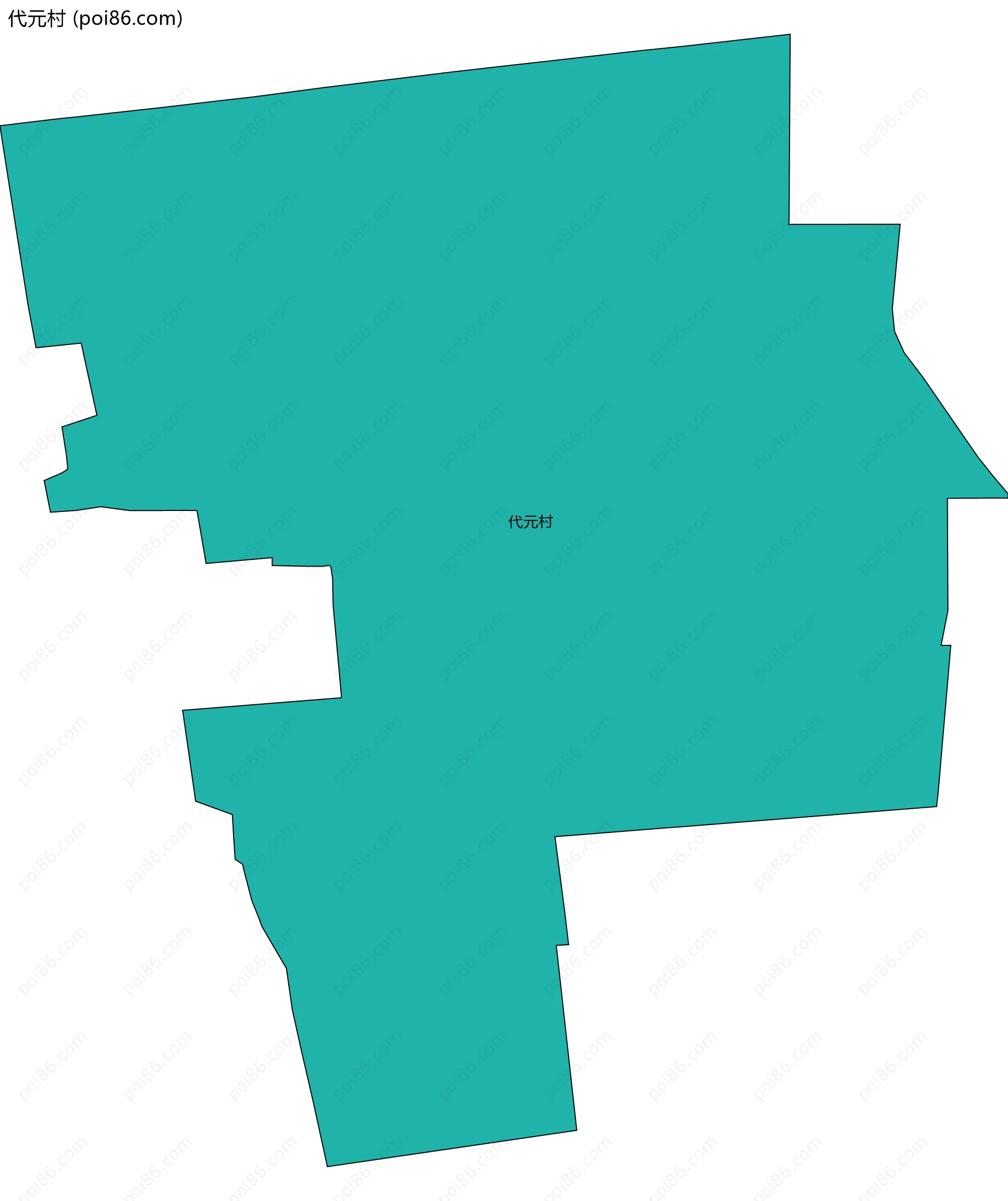 代元村边界地图