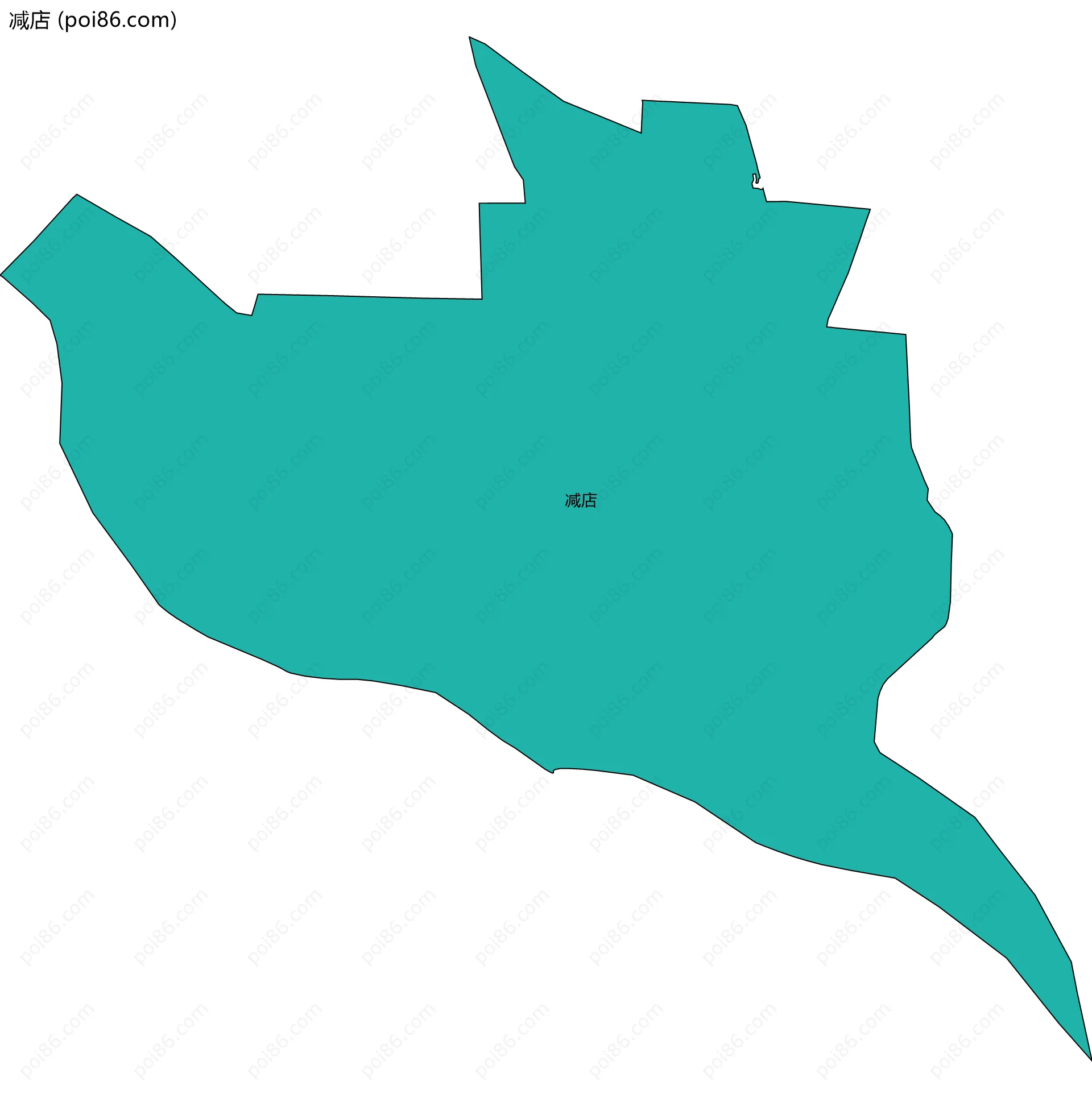 减店边界地图