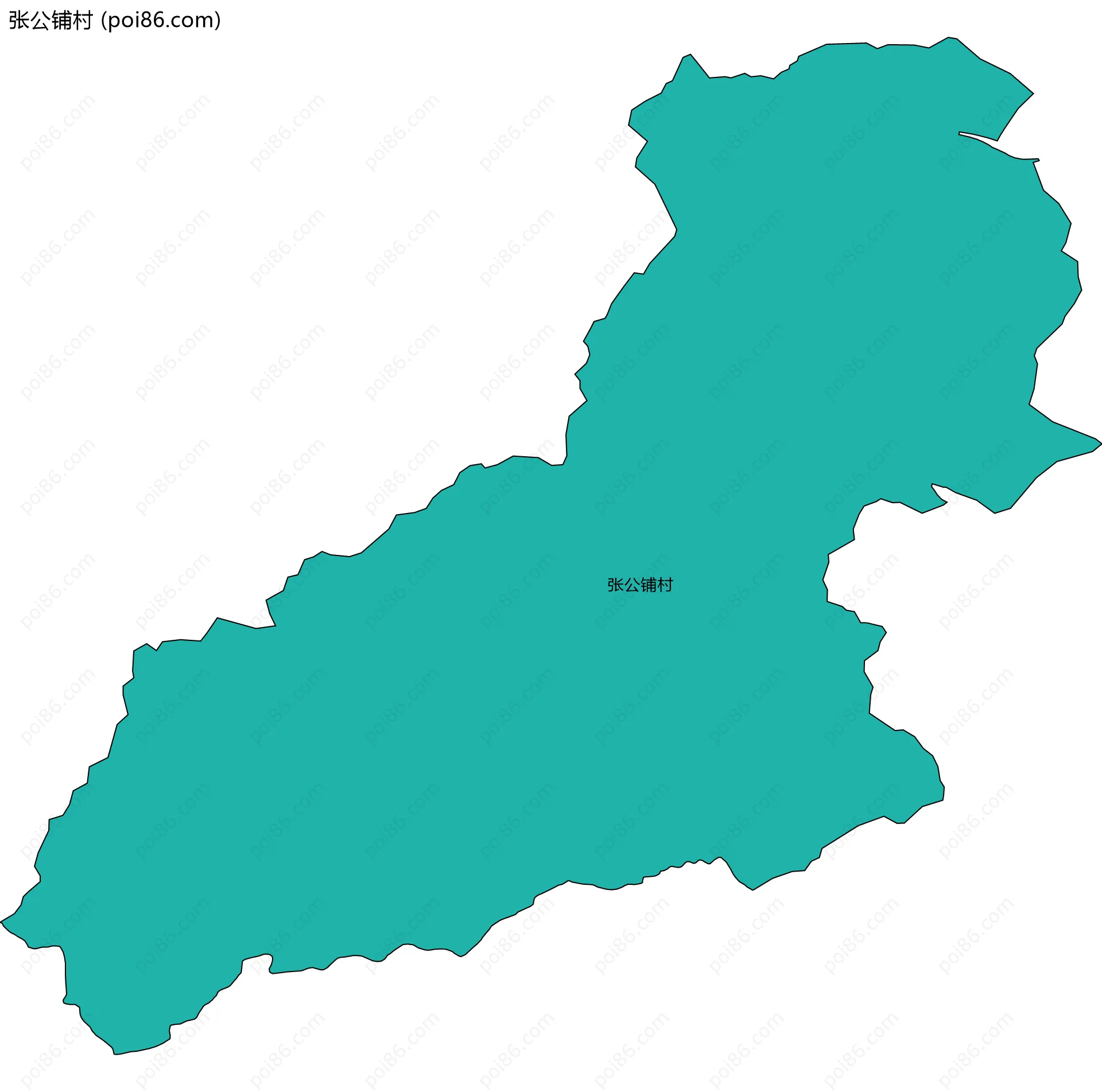 张公铺村边界地图