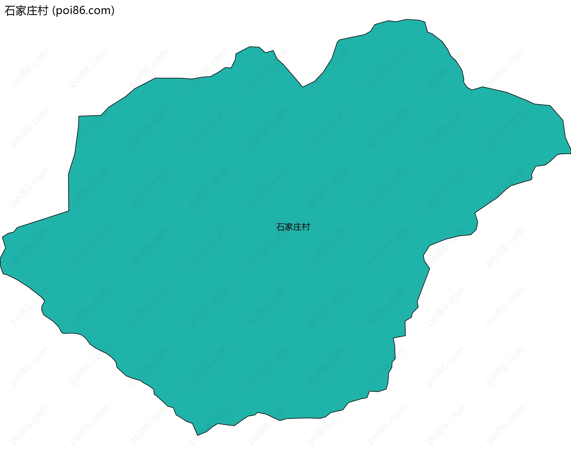 石家庄村边界地图