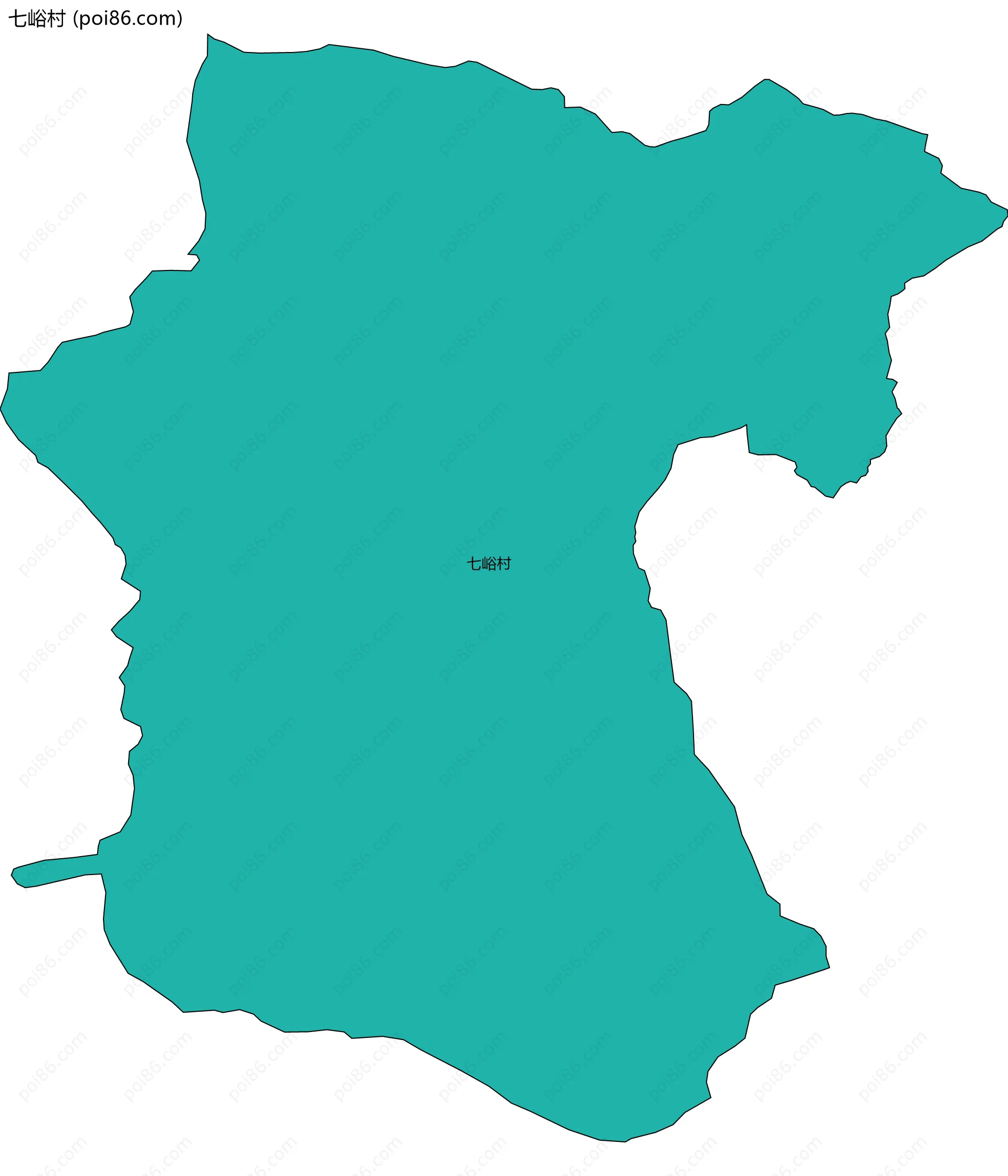 七峪村边界地图