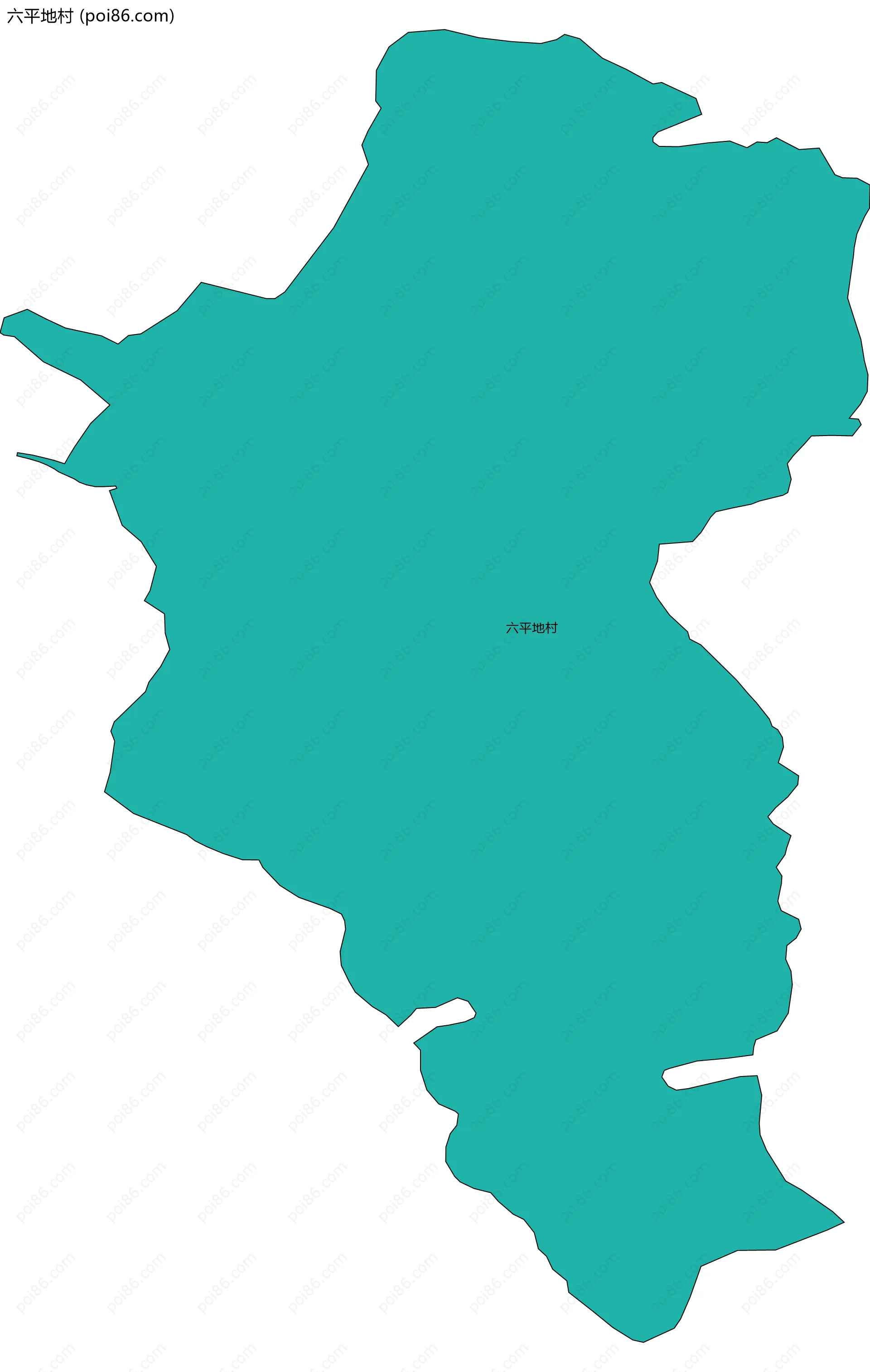 六平地村边界地图