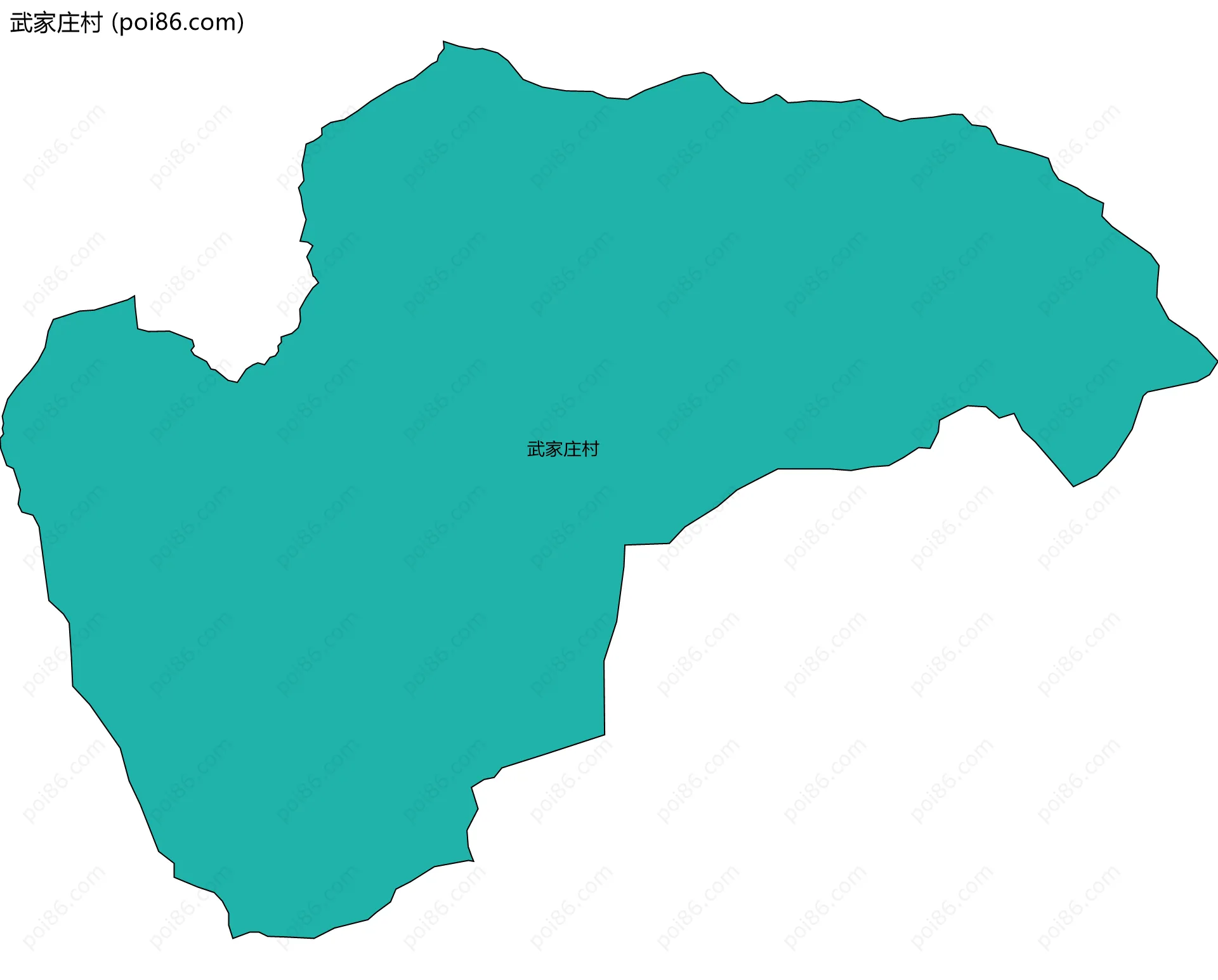 武家庄村边界地图