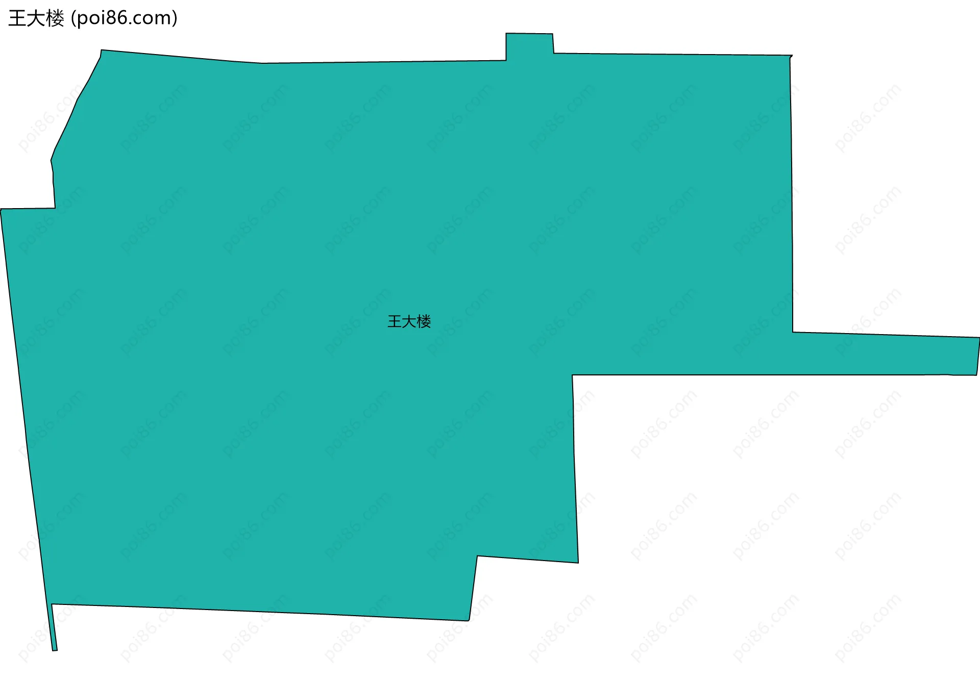 王大楼边界地图