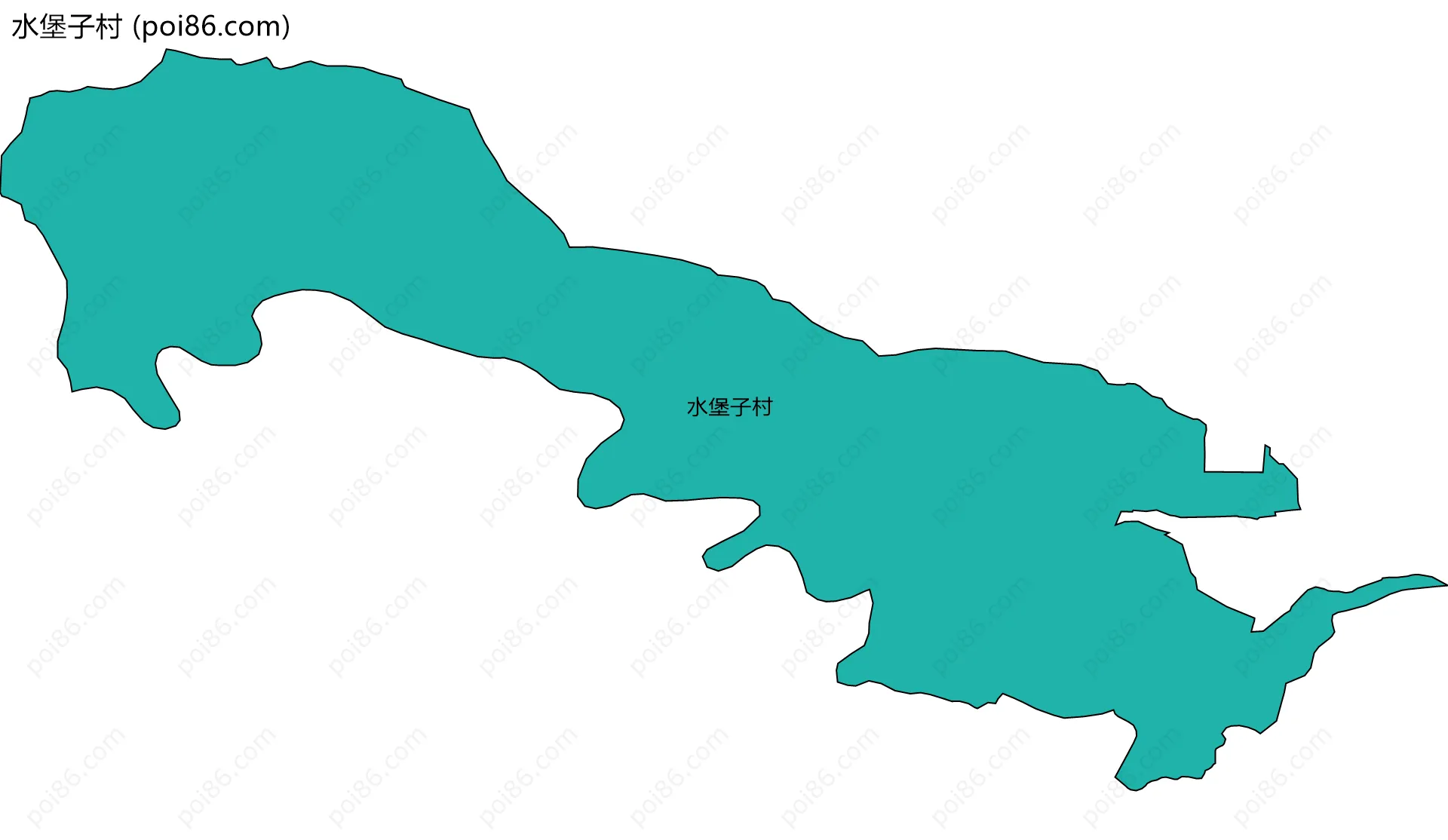 水堡子村边界地图