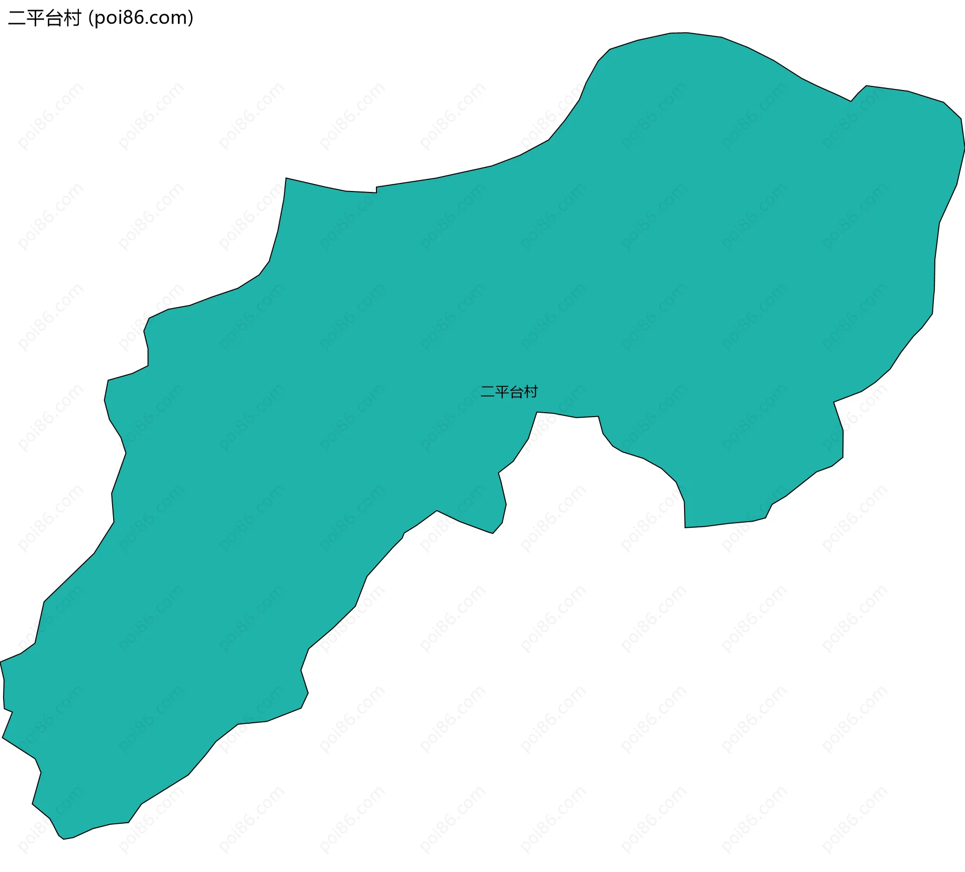 二平台村边界地图