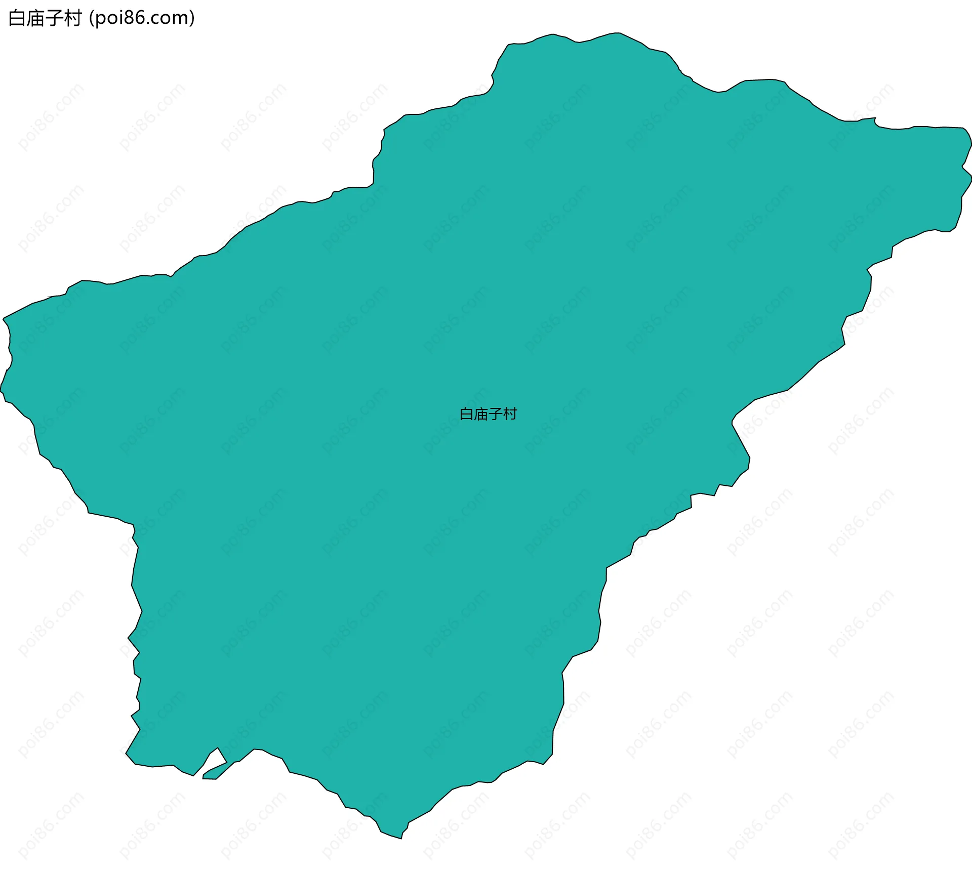 白庙子村边界地图