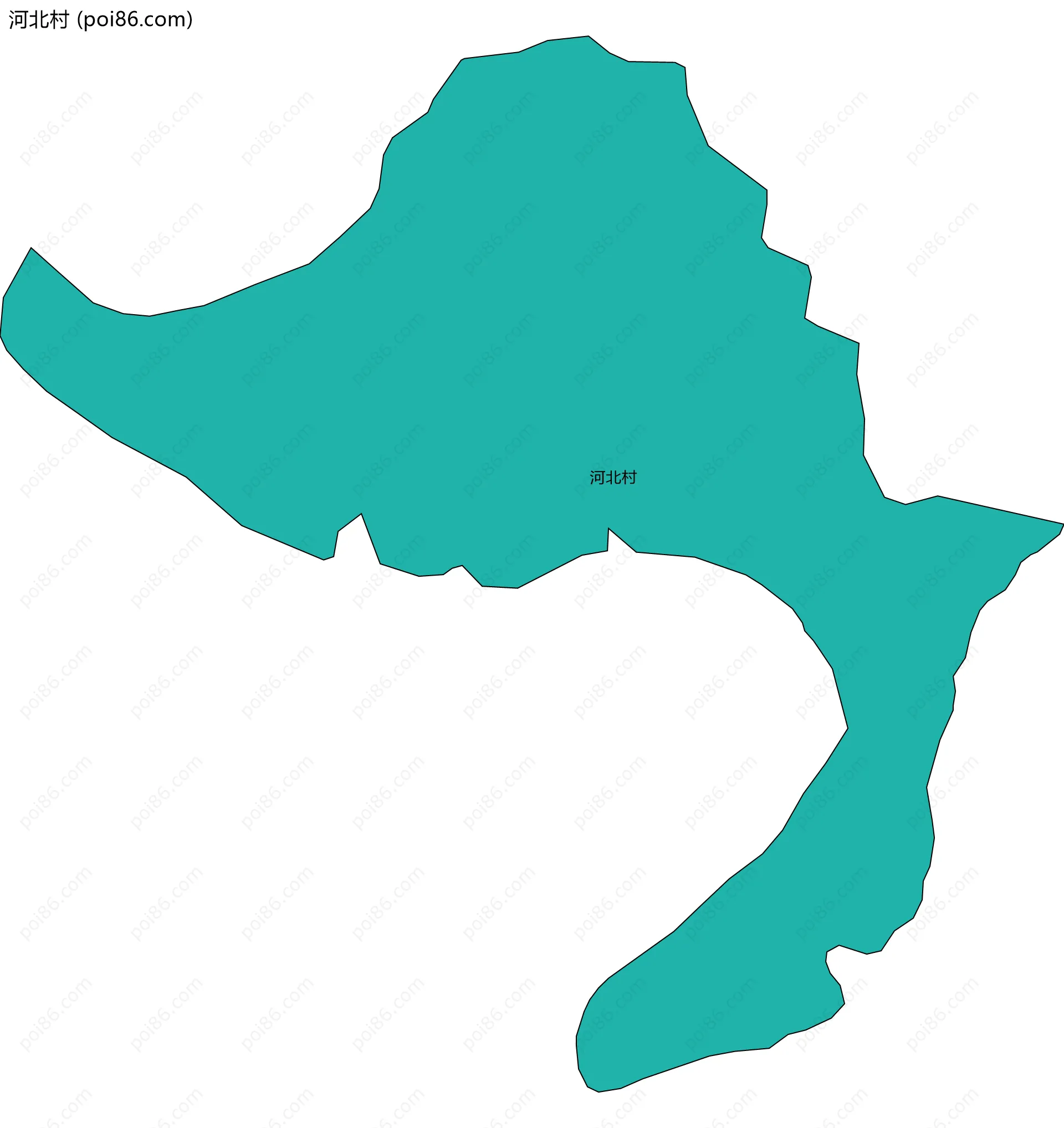 河北村边界地图