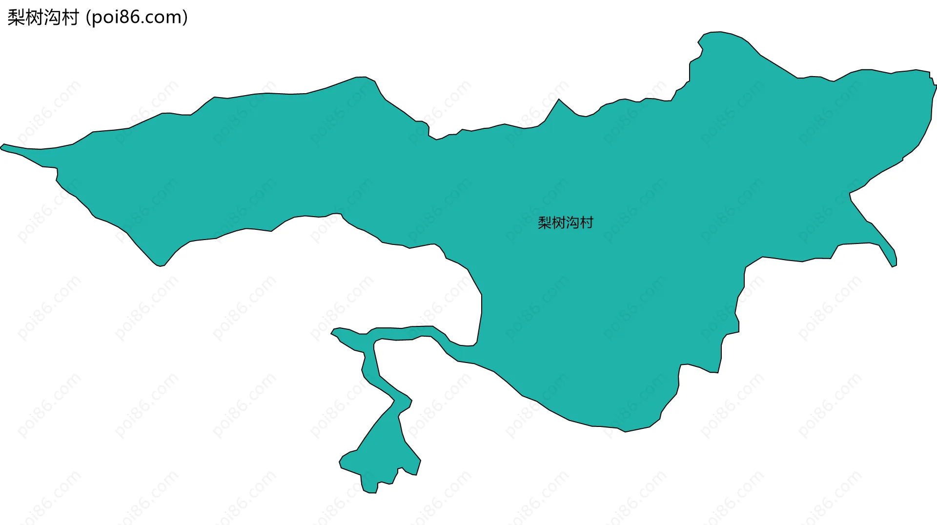 梨树沟村边界地图