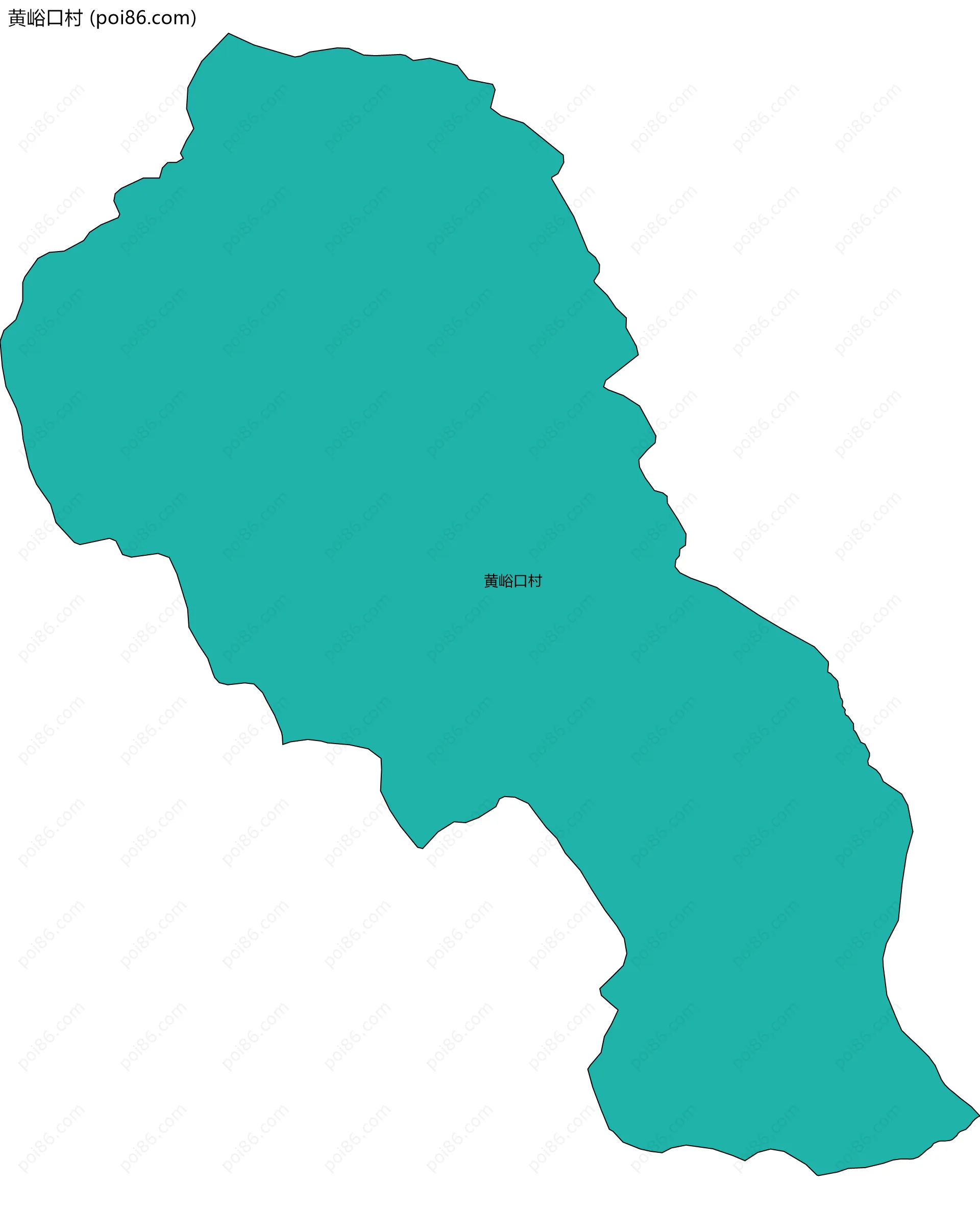 黄峪口村边界地图