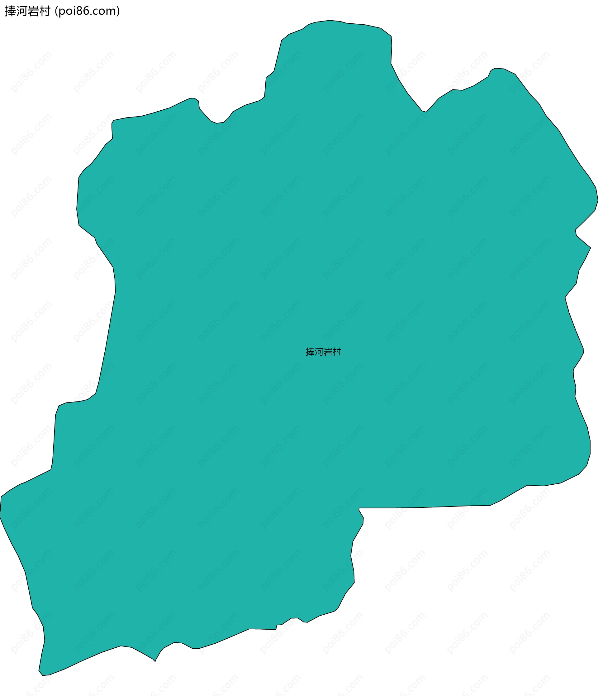 捧河岩村边界地图