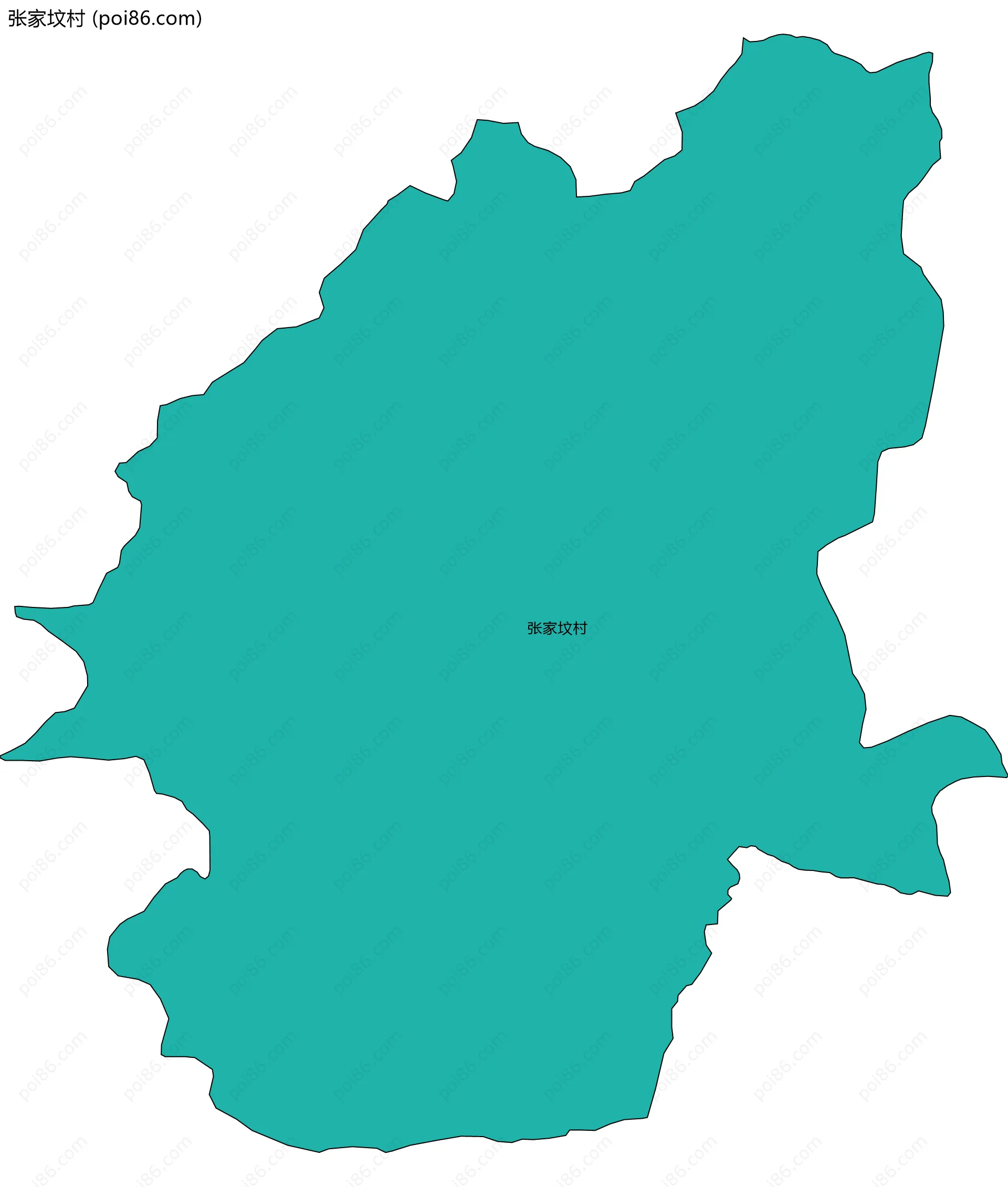 张家坟村边界地图