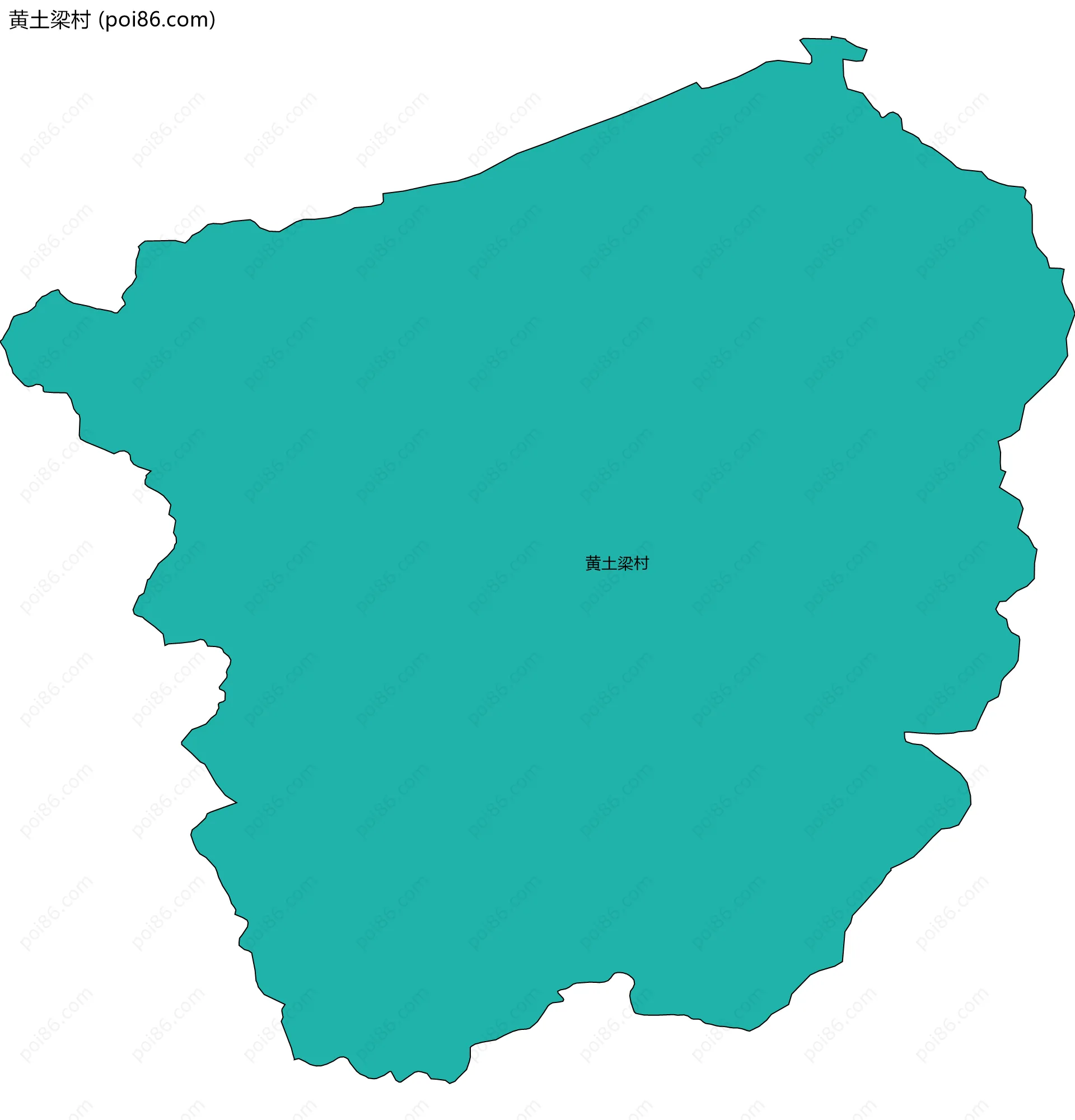 黄土梁村边界地图