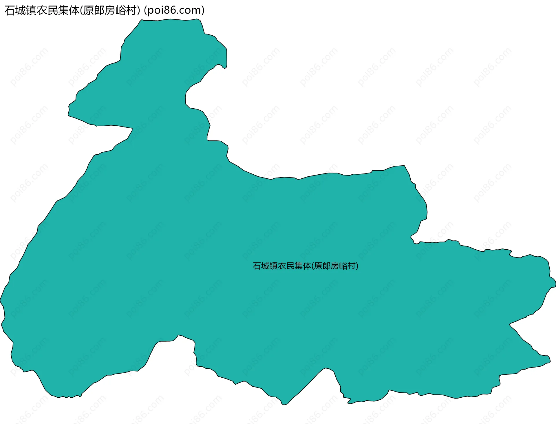 石城镇农民集体(原郎房峪村)边界地图