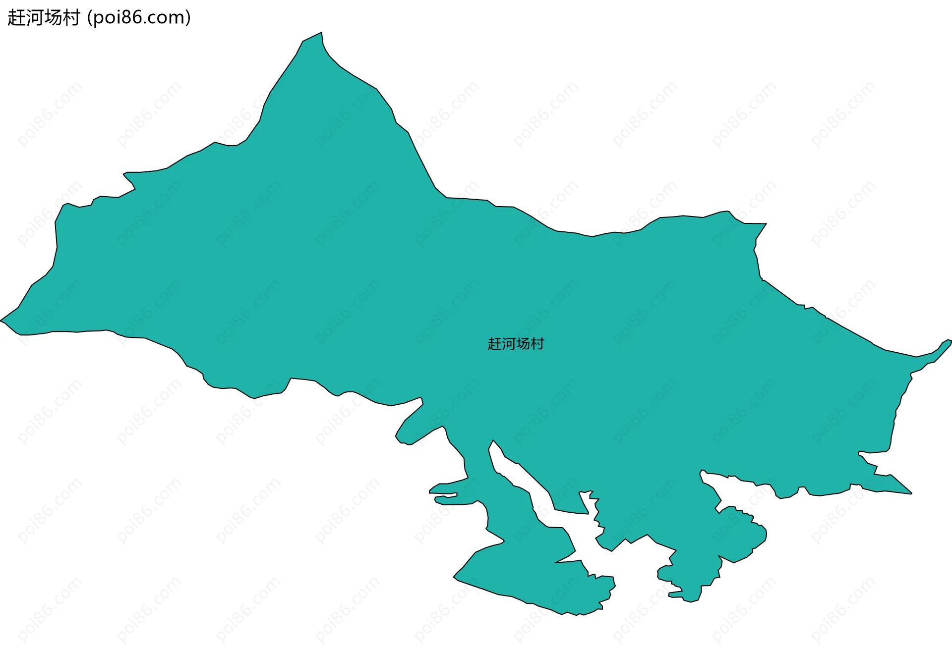 赶河场村边界地图
