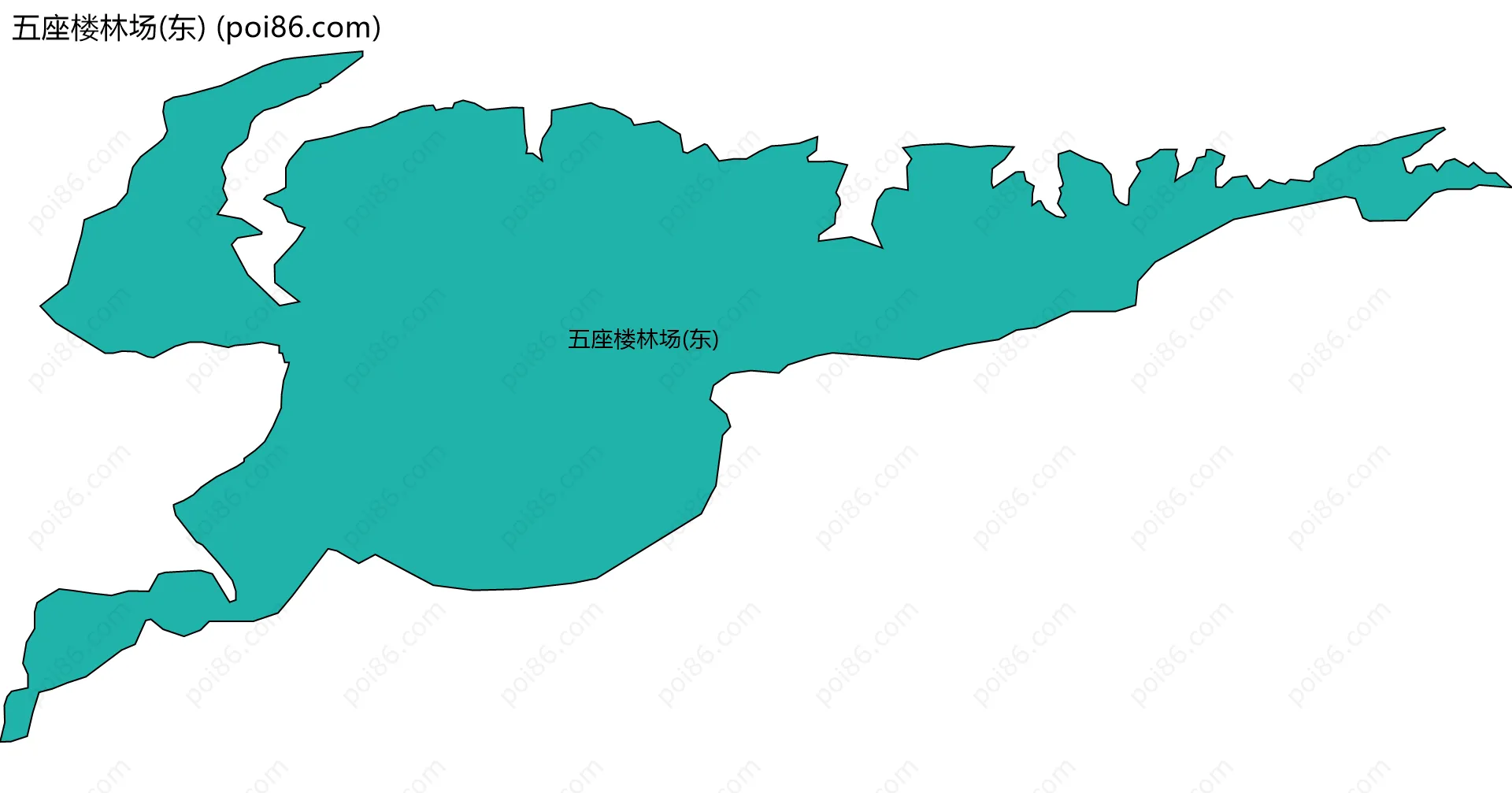 五座楼林场(东)边界地图