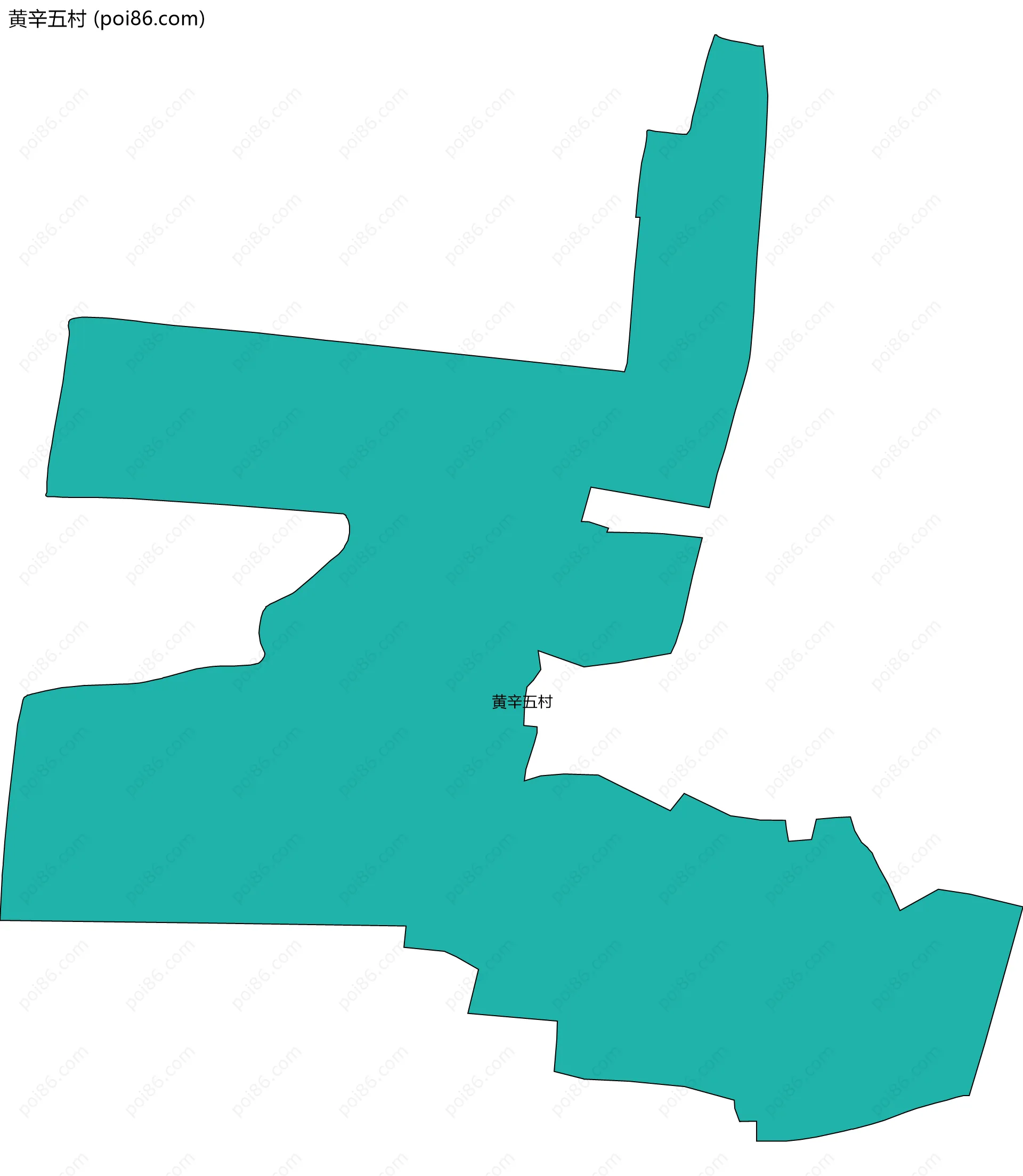 黄辛五村边界地图