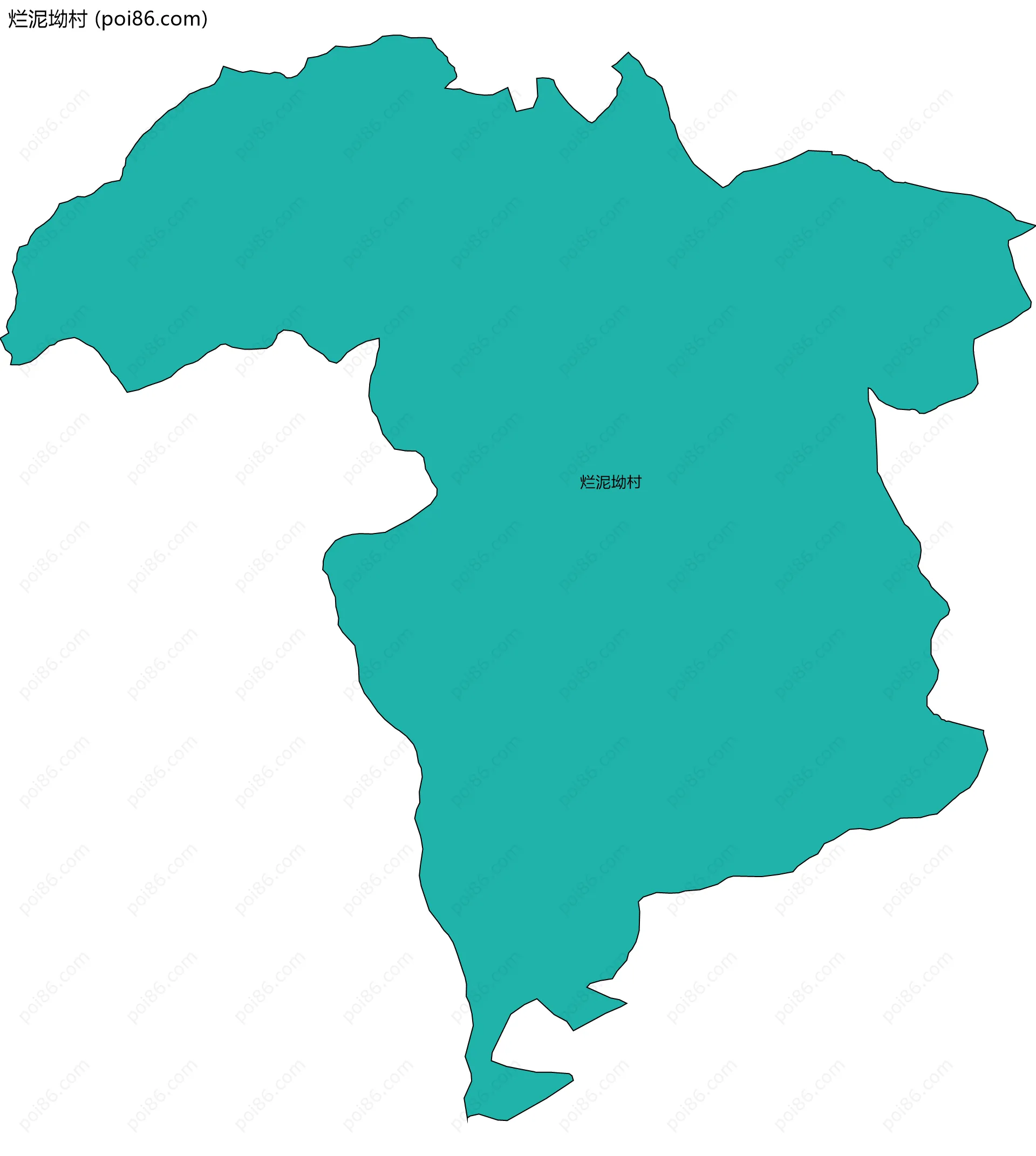 烂泥坳村边界地图