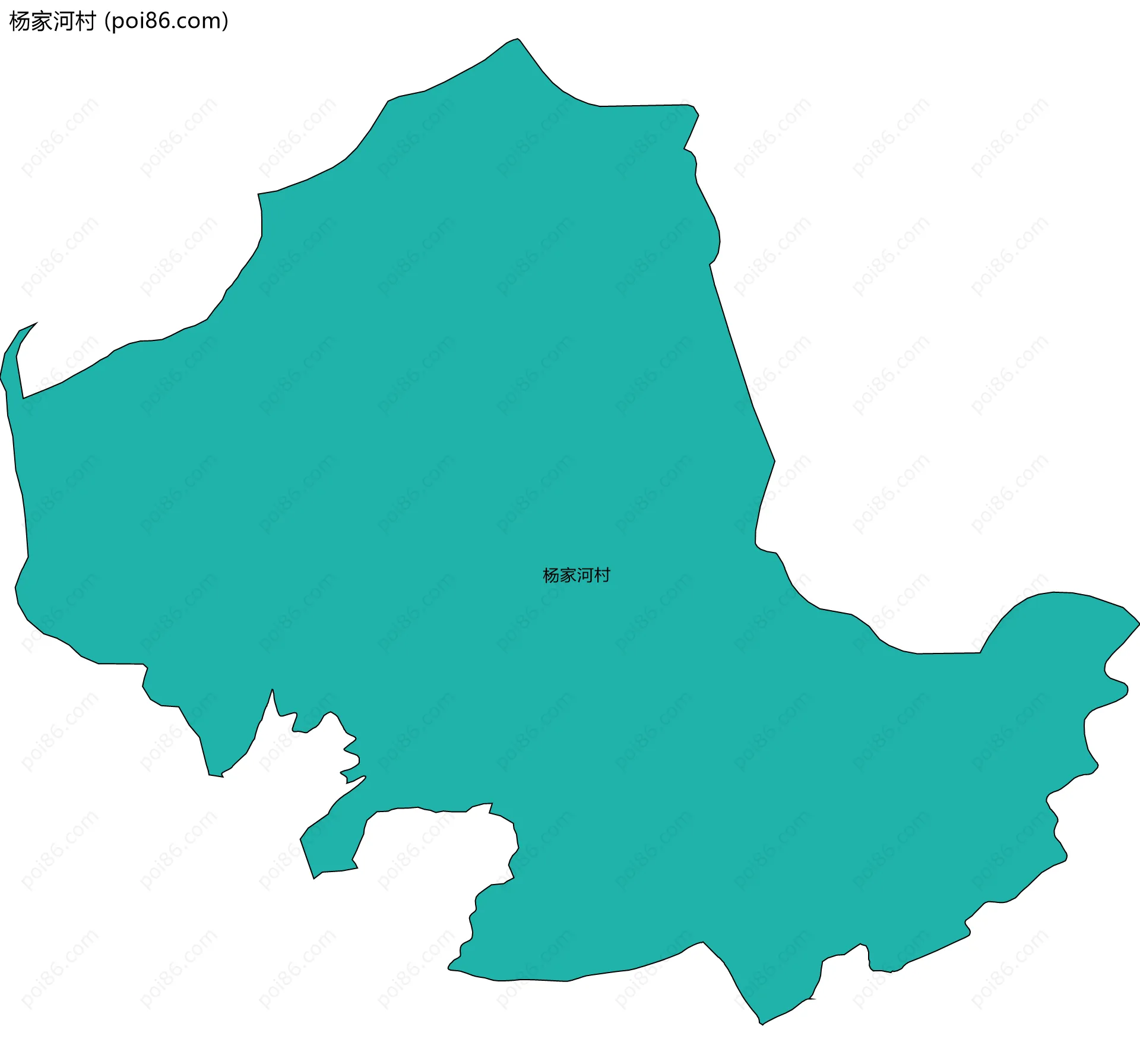 杨家河村边界地图