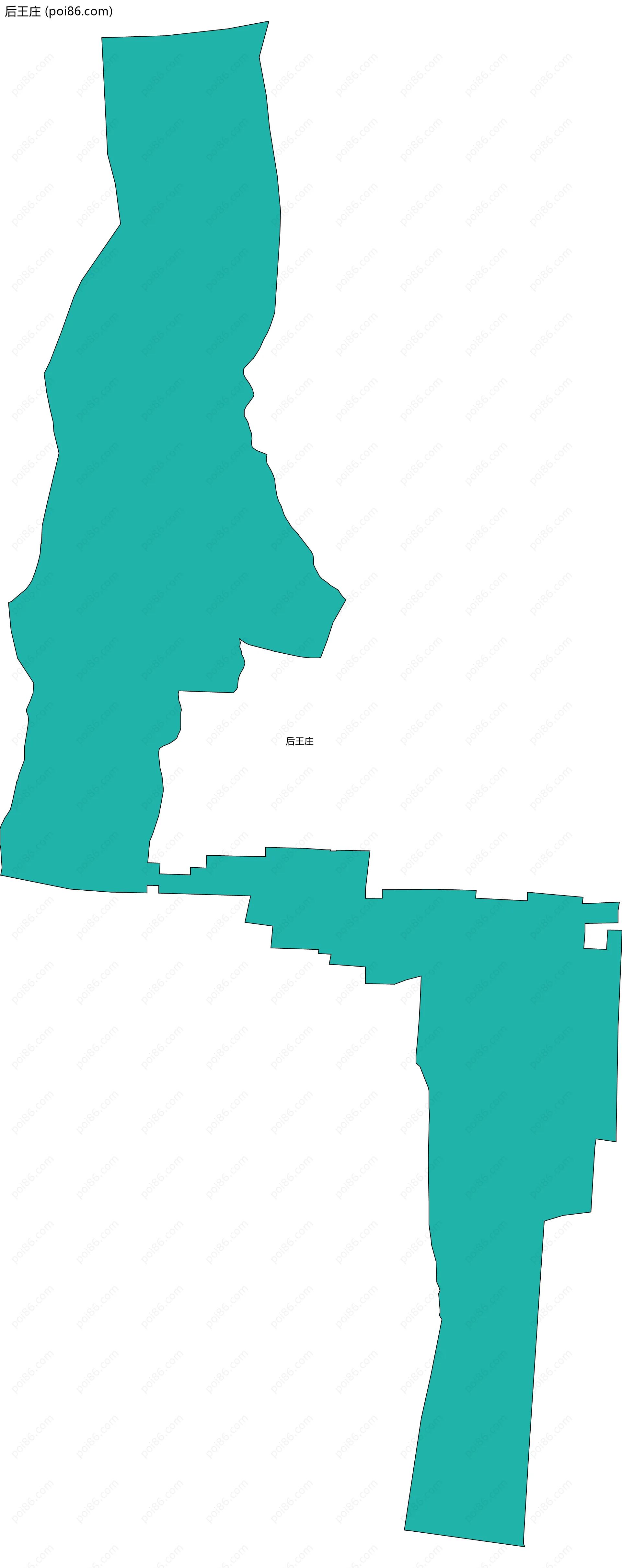 后王庄边界地图