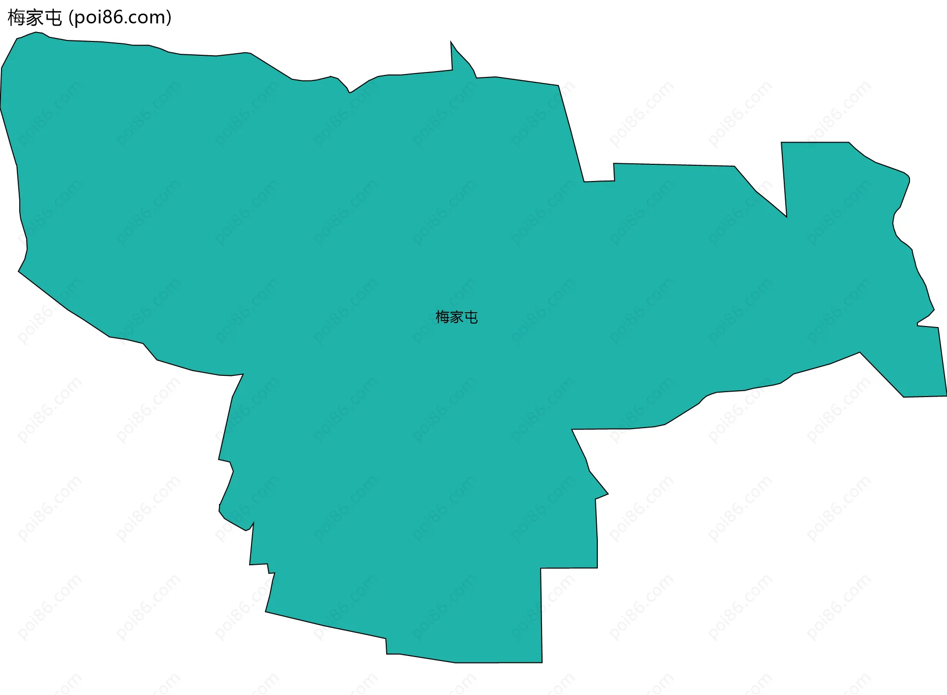 梅家屯边界地图