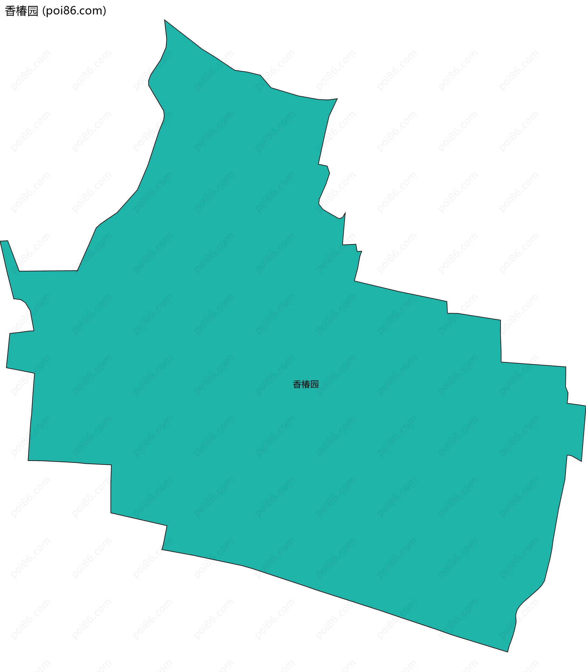 香椿园边界地图