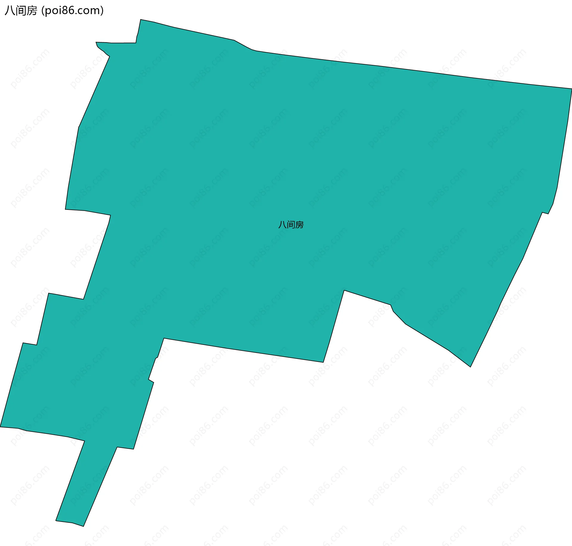 八间房边界地图