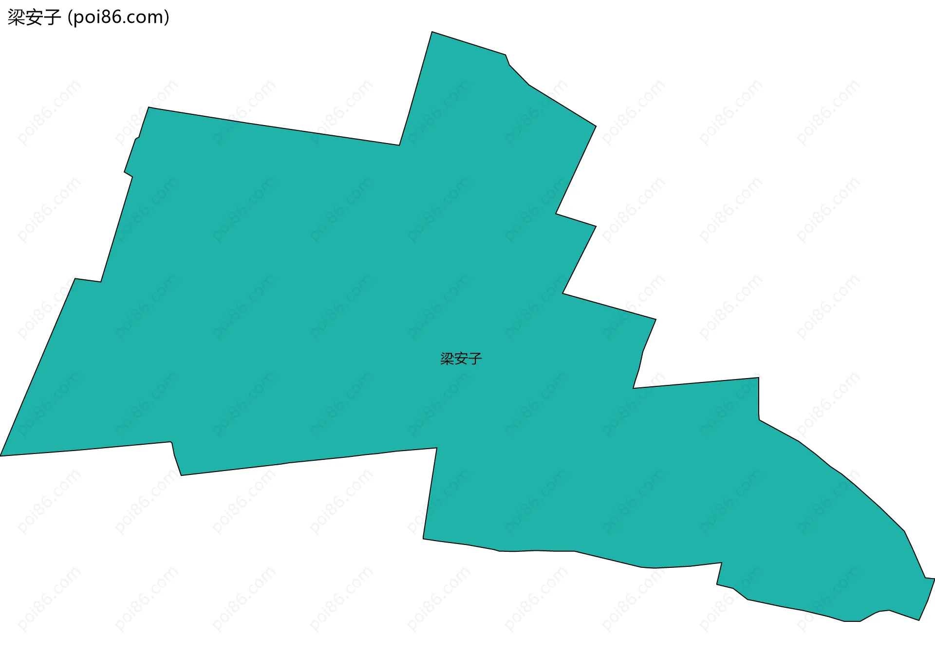 梁安子边界地图